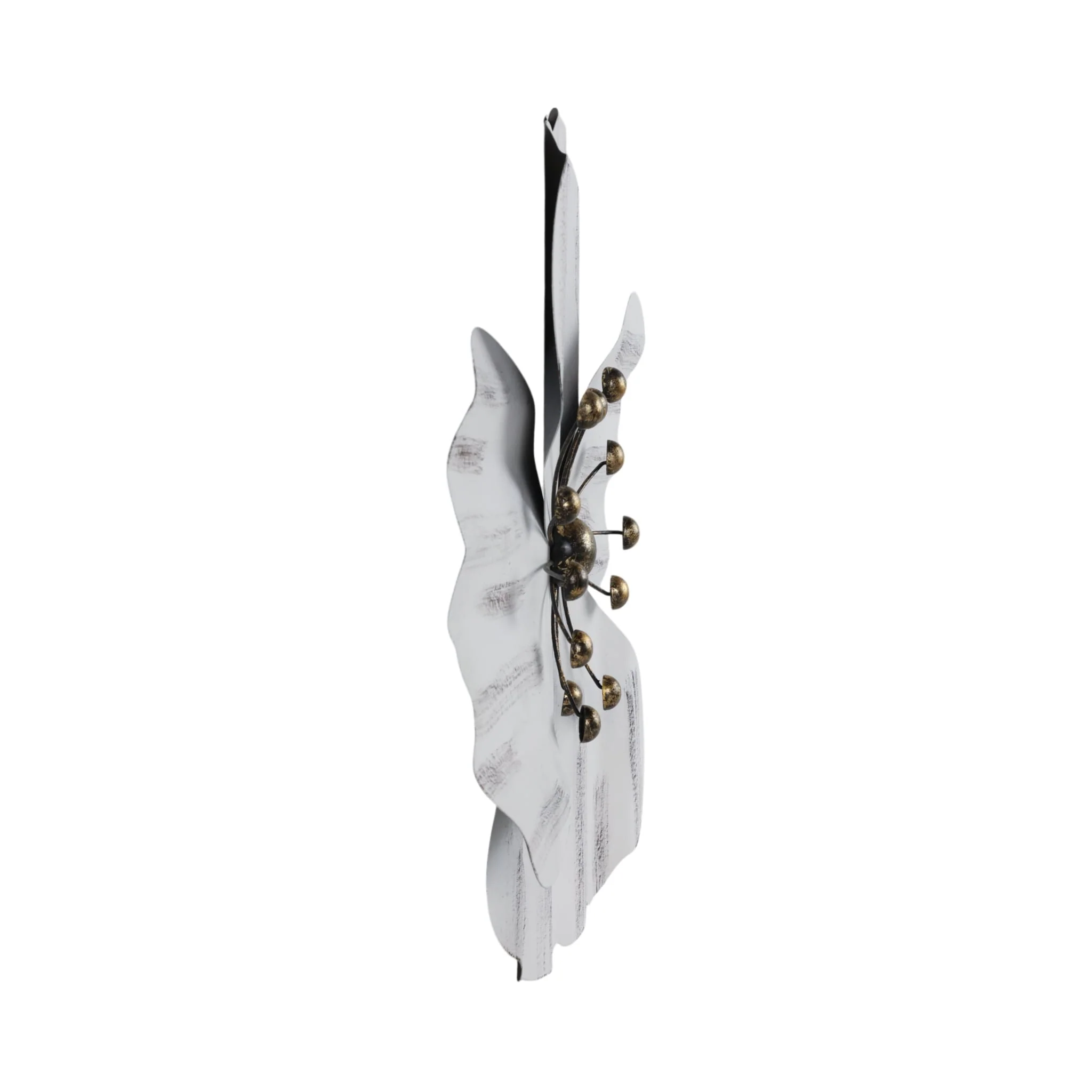 Metal 18" Wall Flower, White,wb - Image 3