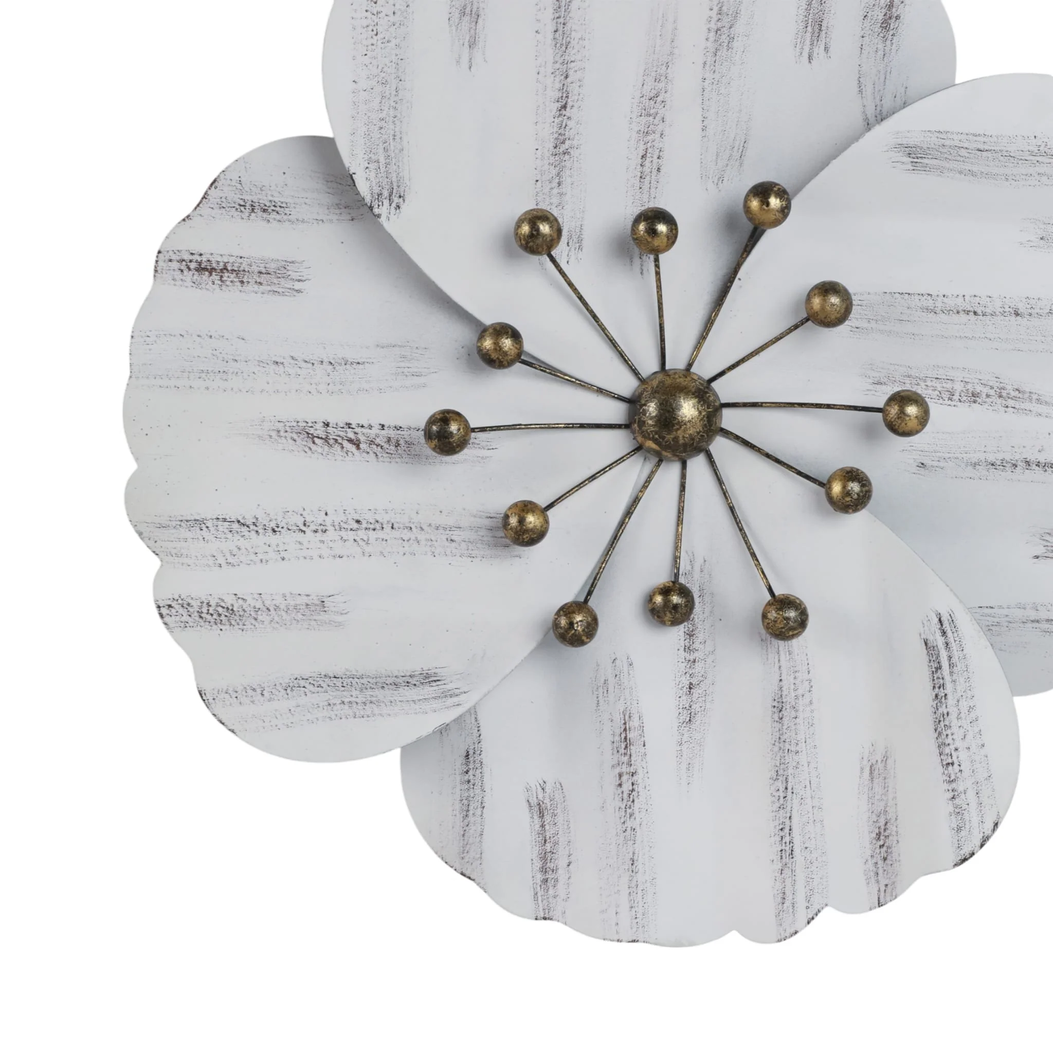 Metal 18" Wall Flower, White,wb - Image 4