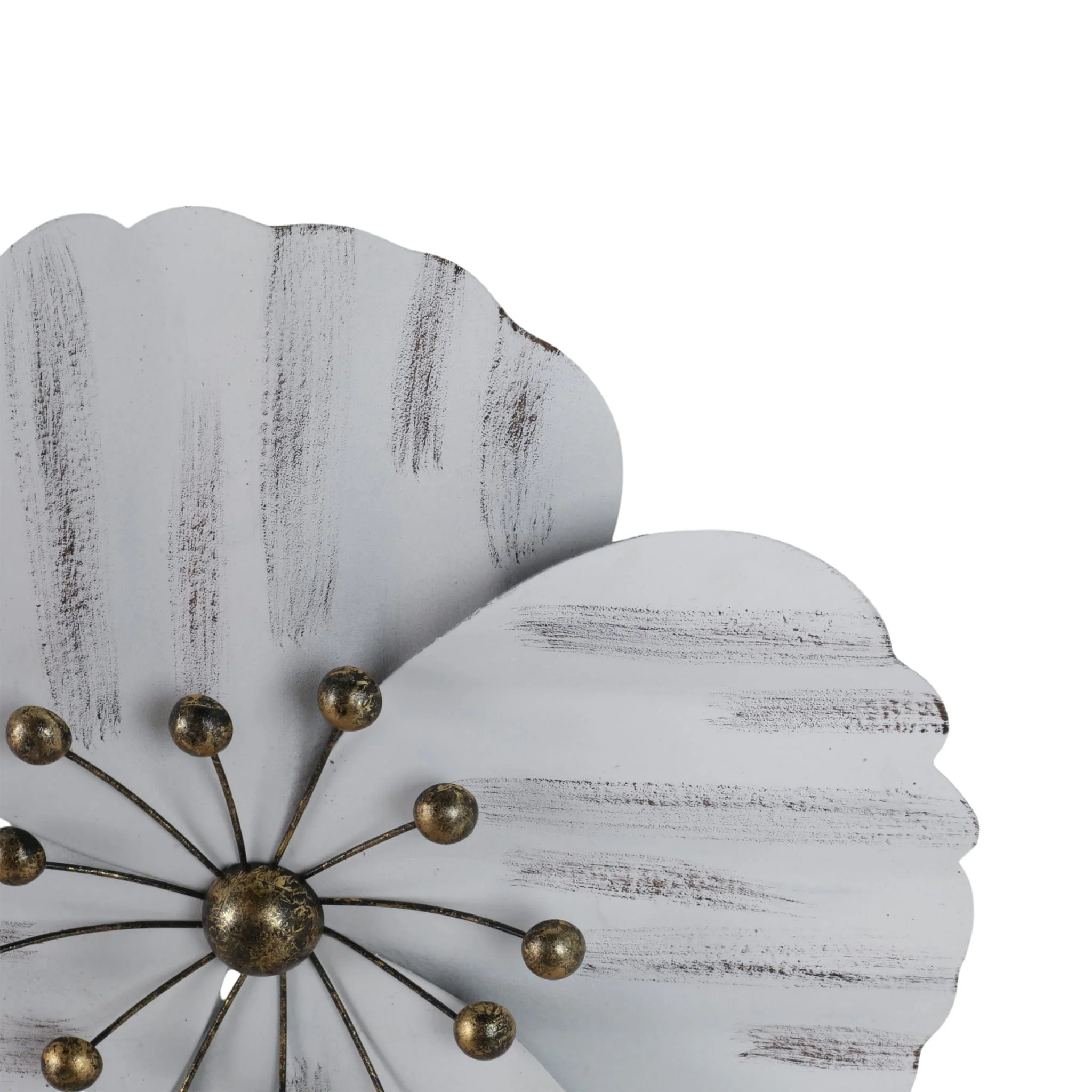 Metal 18" Wall Flower, White,wb - Image 5