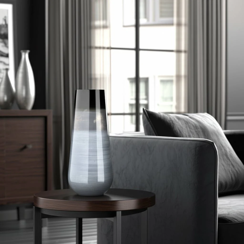 Metal 18"h Alabastron Vase, Multi - Image 10