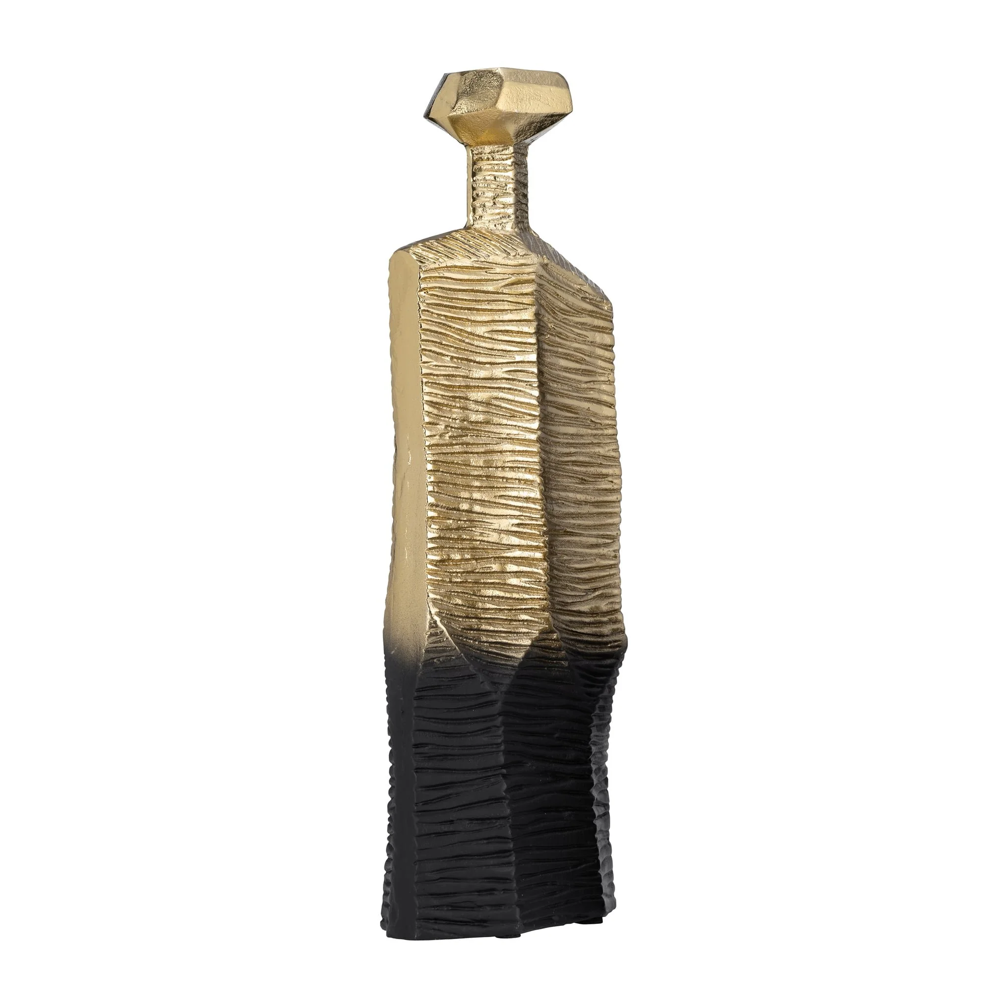 Metal,20",rigged Vase,gold/black - Image 2