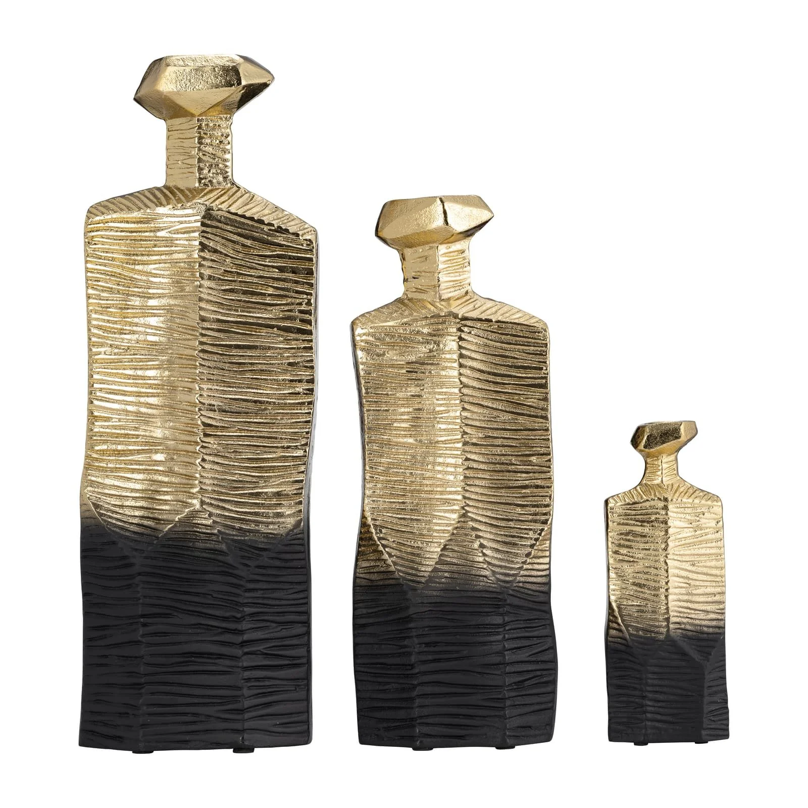 Metal,20",rigged Vase,gold/black - Image 8