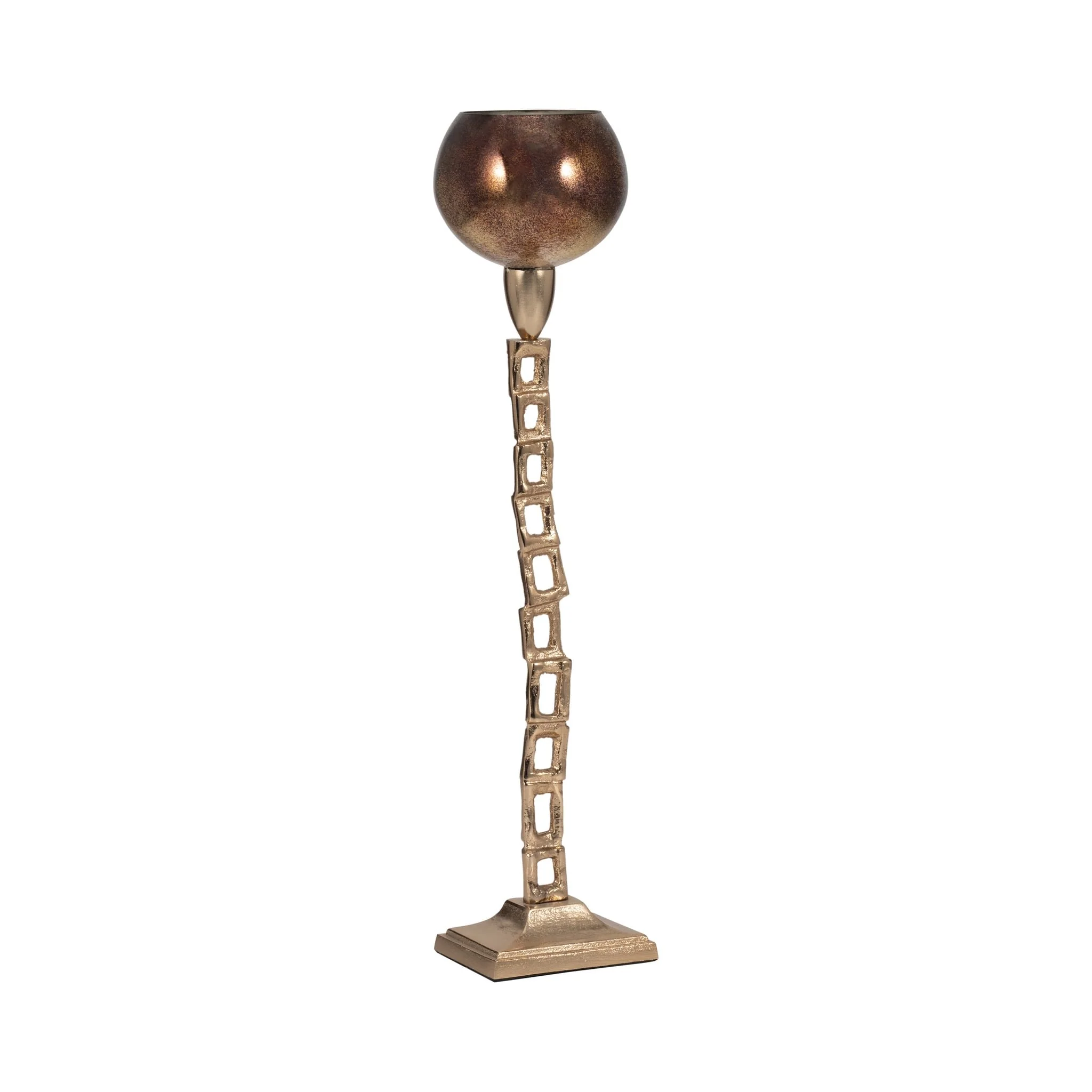 Metal, 20" Tealight Holder W/ Base, Gold - Image 2
