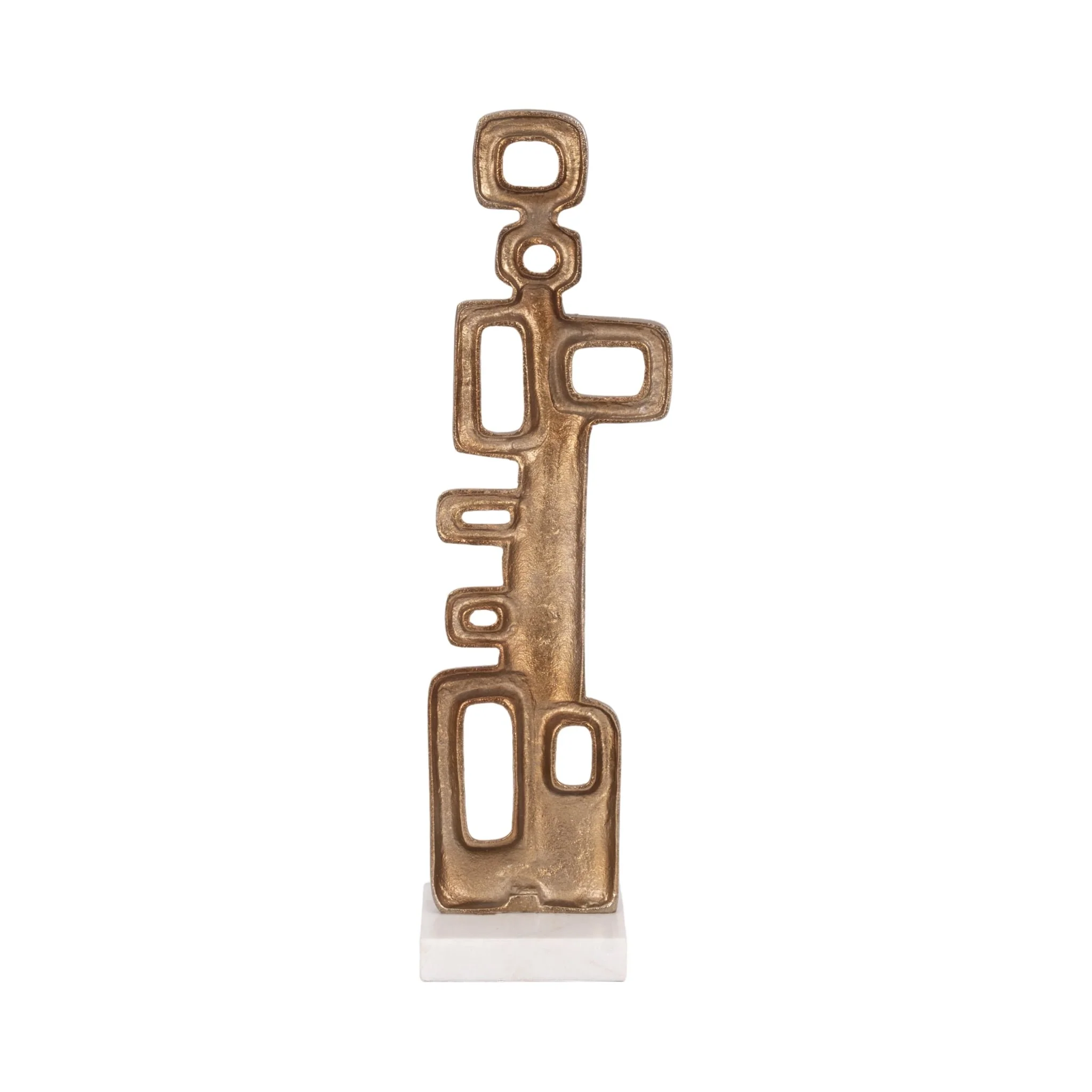 Metal, 21" Abstract Table Deco, Gold - Image 4