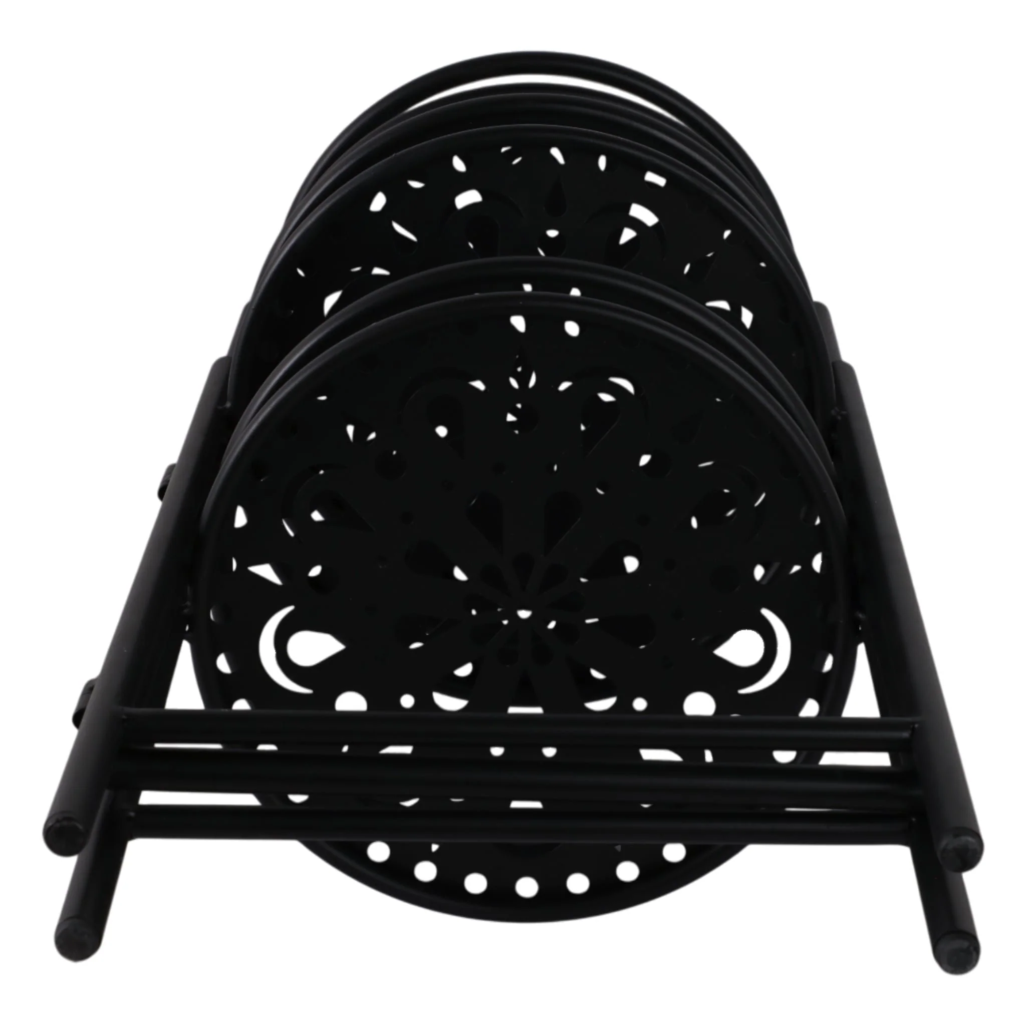 Metal, 22" Folding 3-tier Plant Stand, Black - Image 8
