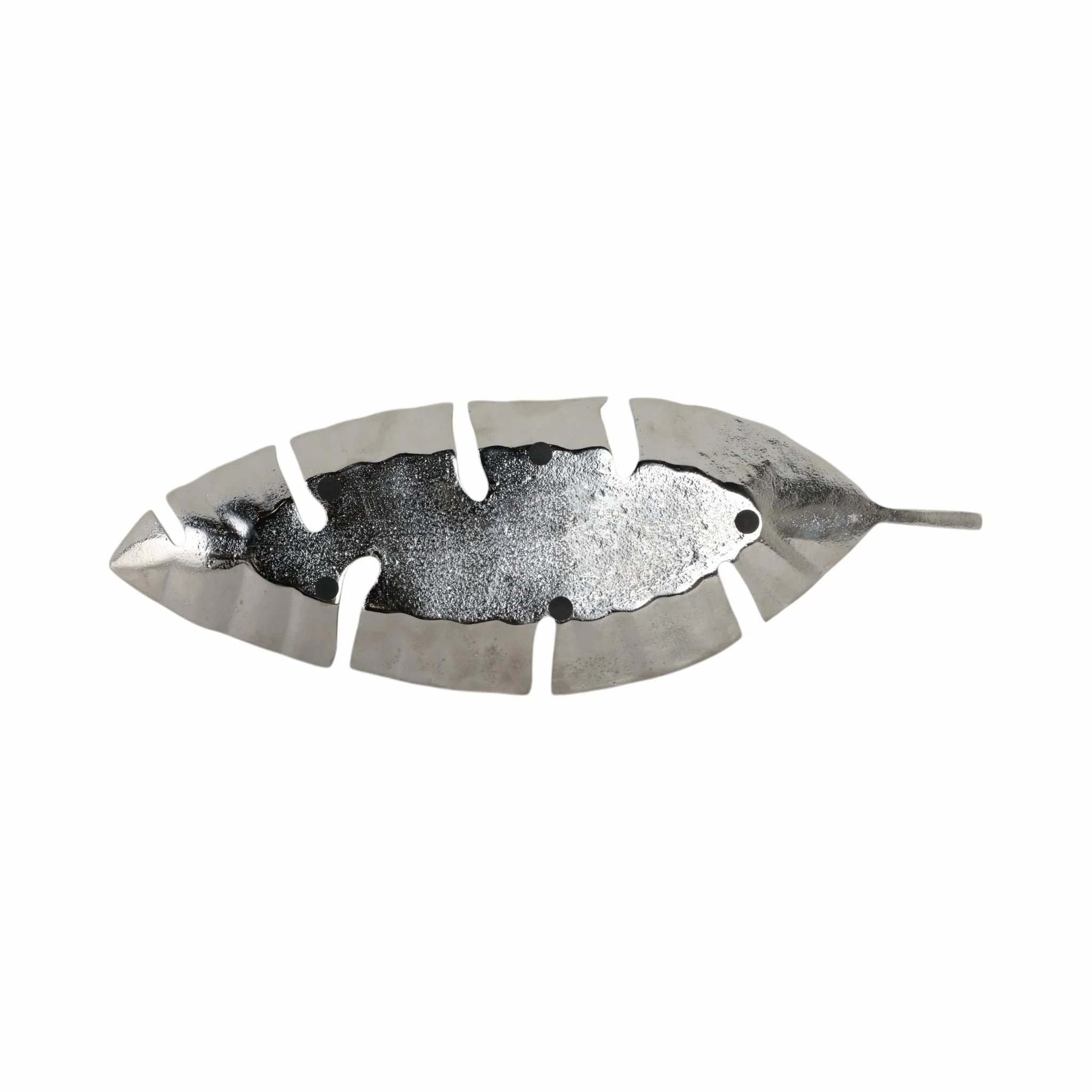 Metal, 22" Leaf Tray, Silver - Image 7