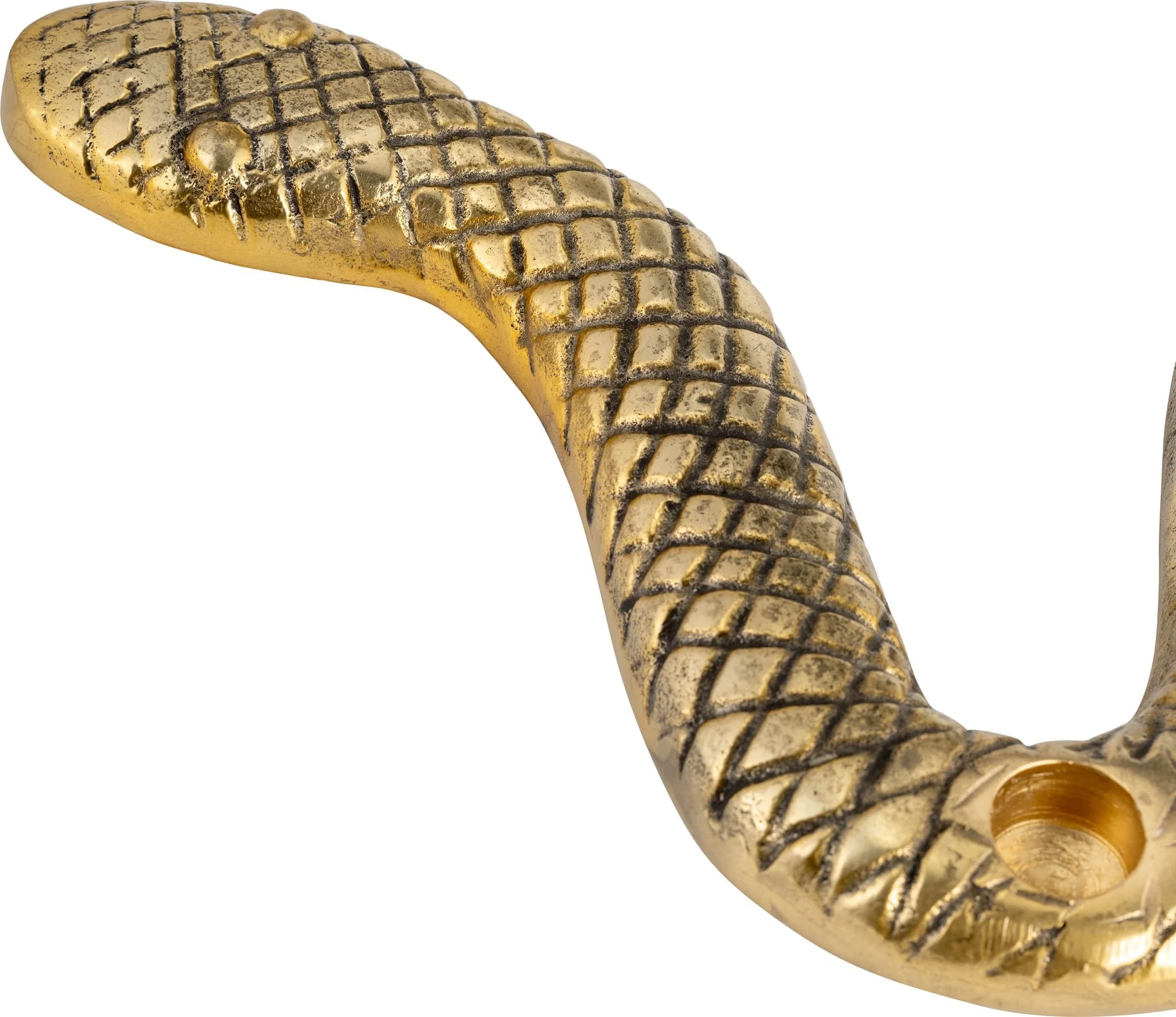 Metal, 22" Snake 4-taper Candle Holder, Gold - Image 3