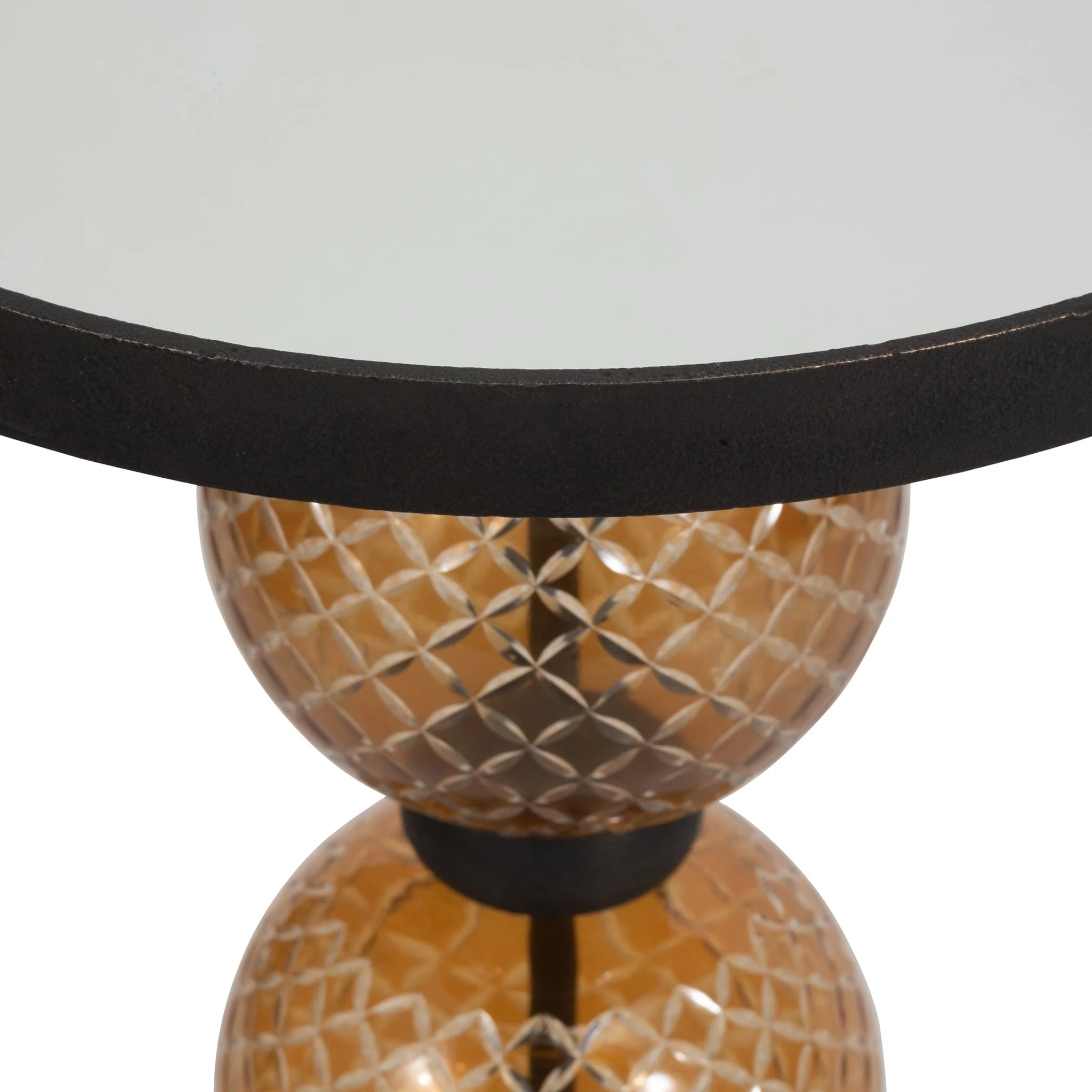 Metal, 22"h Orb Side Table, Mirror Top, Gld/blk - Image 5
