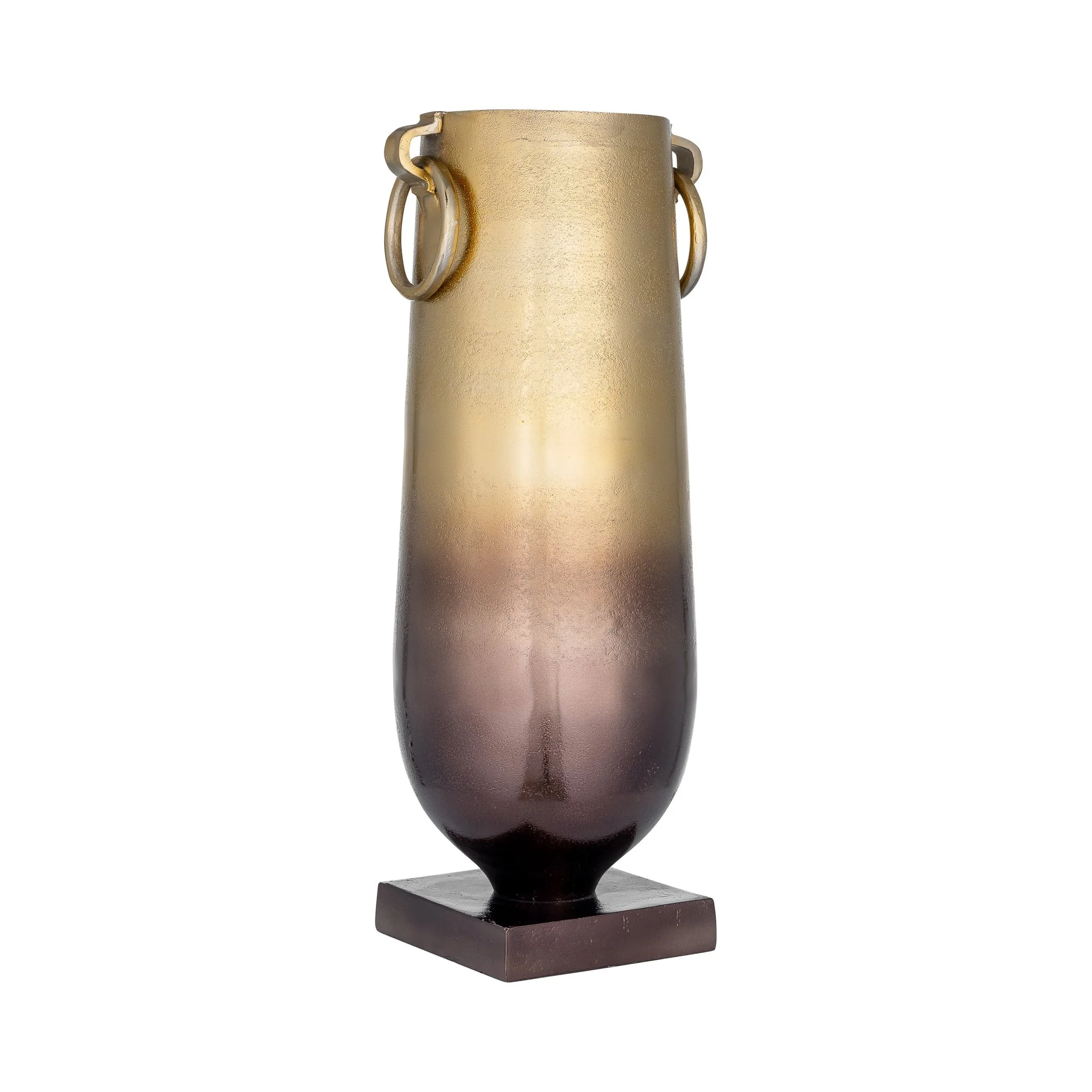 Metal, 23" Metallic Vase, Bronze - Image 2