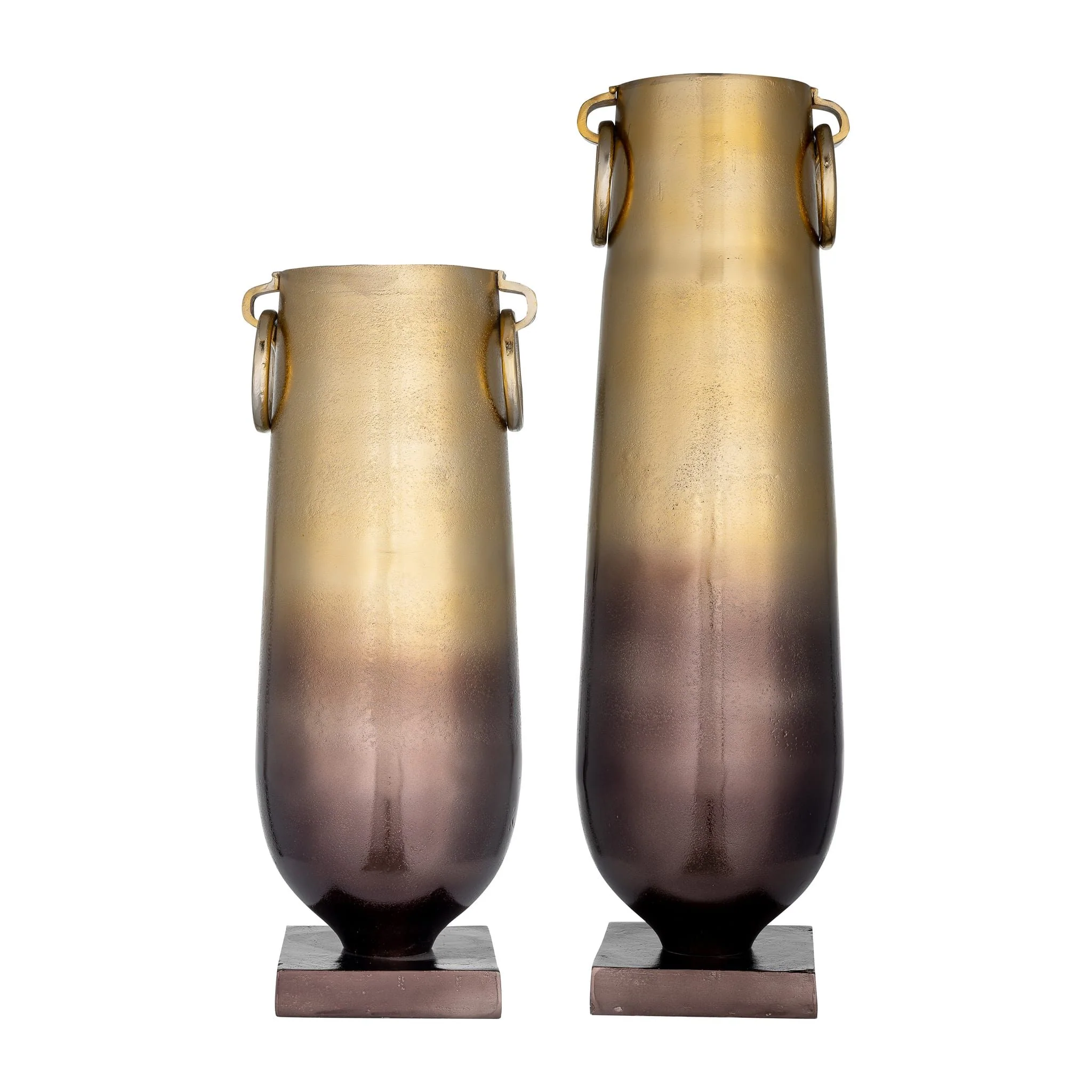 Metal, 23" Metallic Vase, Bronze - Image 7