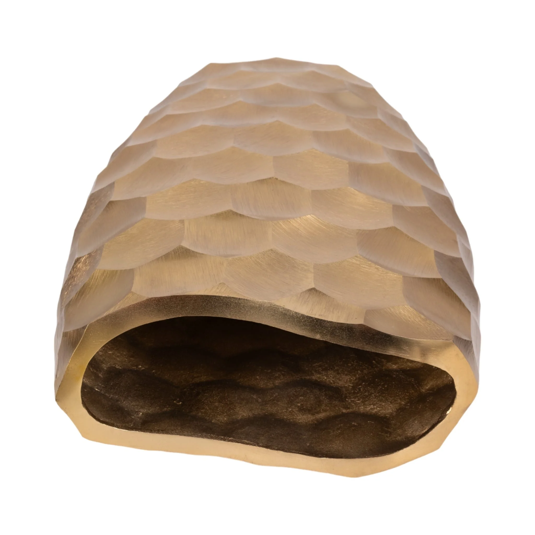 Metal, 24"  Honeycomb Vase, Gold - Image 6