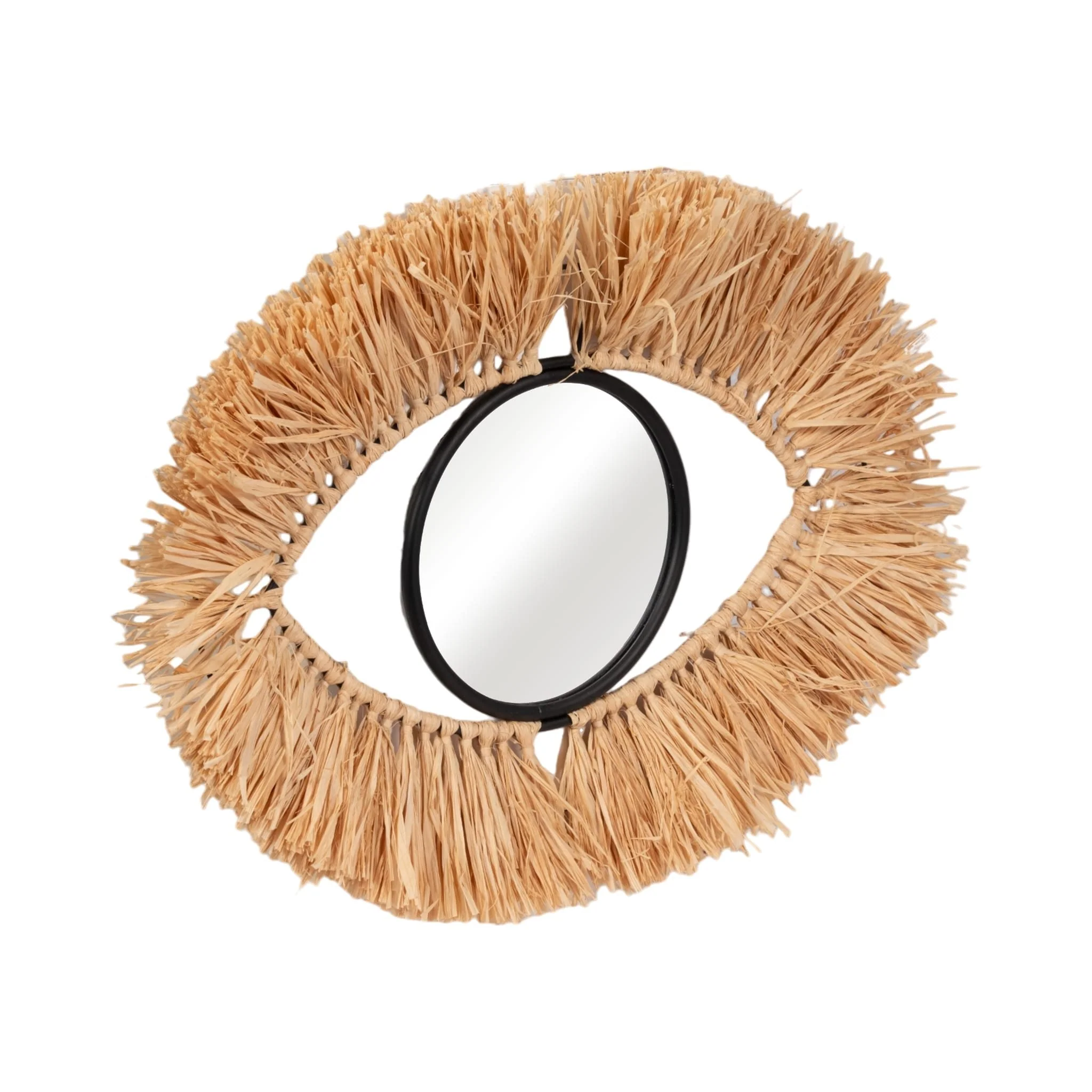 Metal, 24" Mirrored Eye Wall Deco, Brown - Image 2