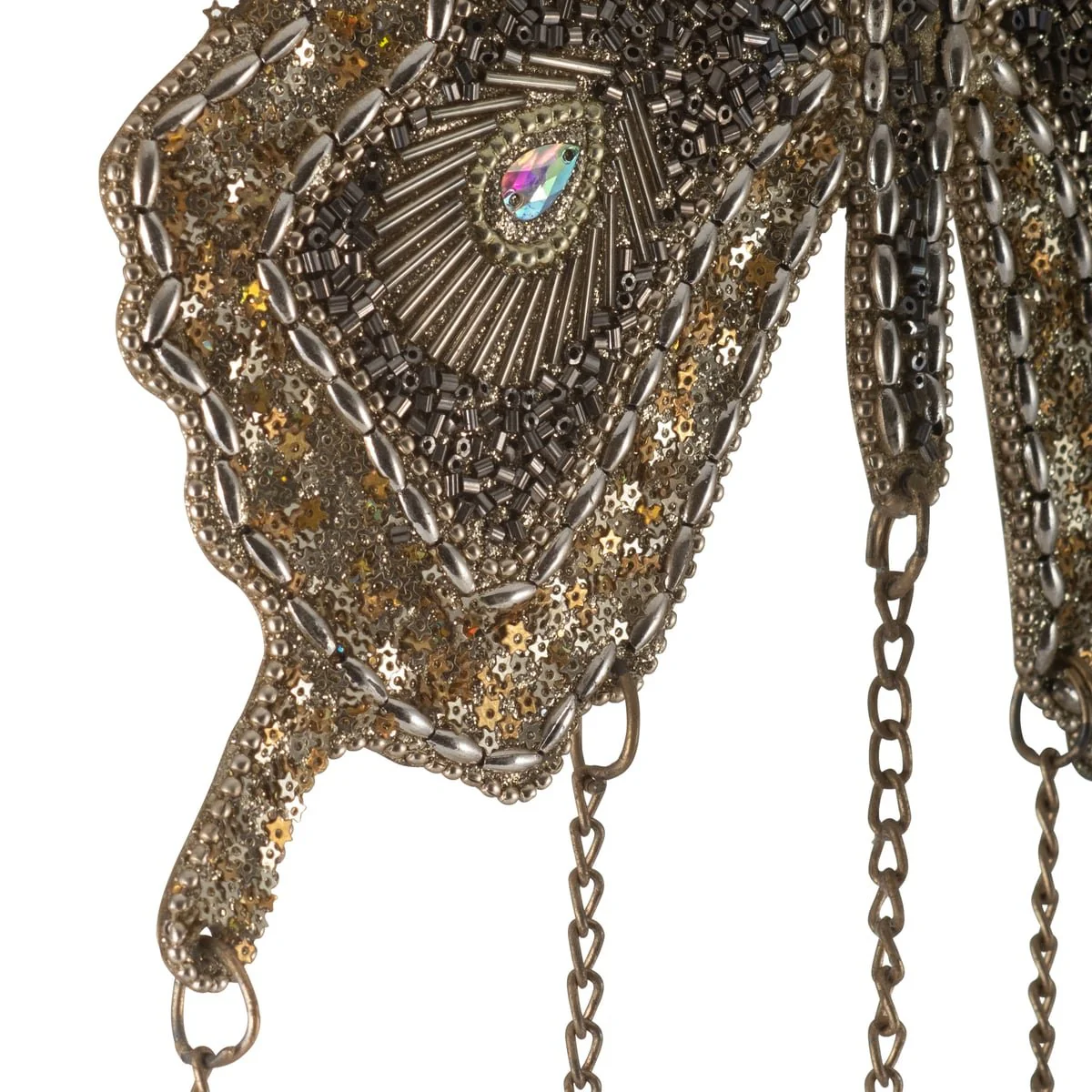 Metal, 24" Mosaic Butterfly Chime, Gold - Image 5