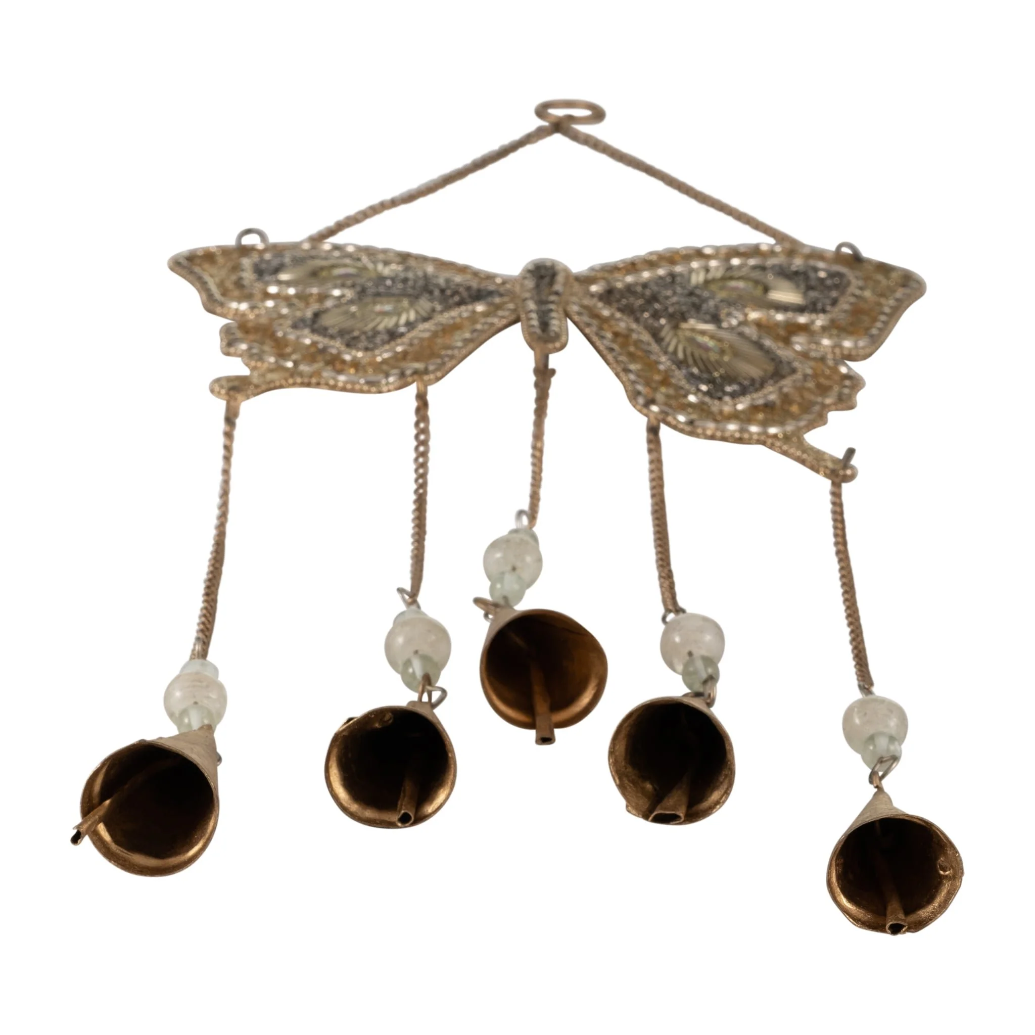 Metal, 24" Mosaic Butterfly Chime, Gold - Image 8