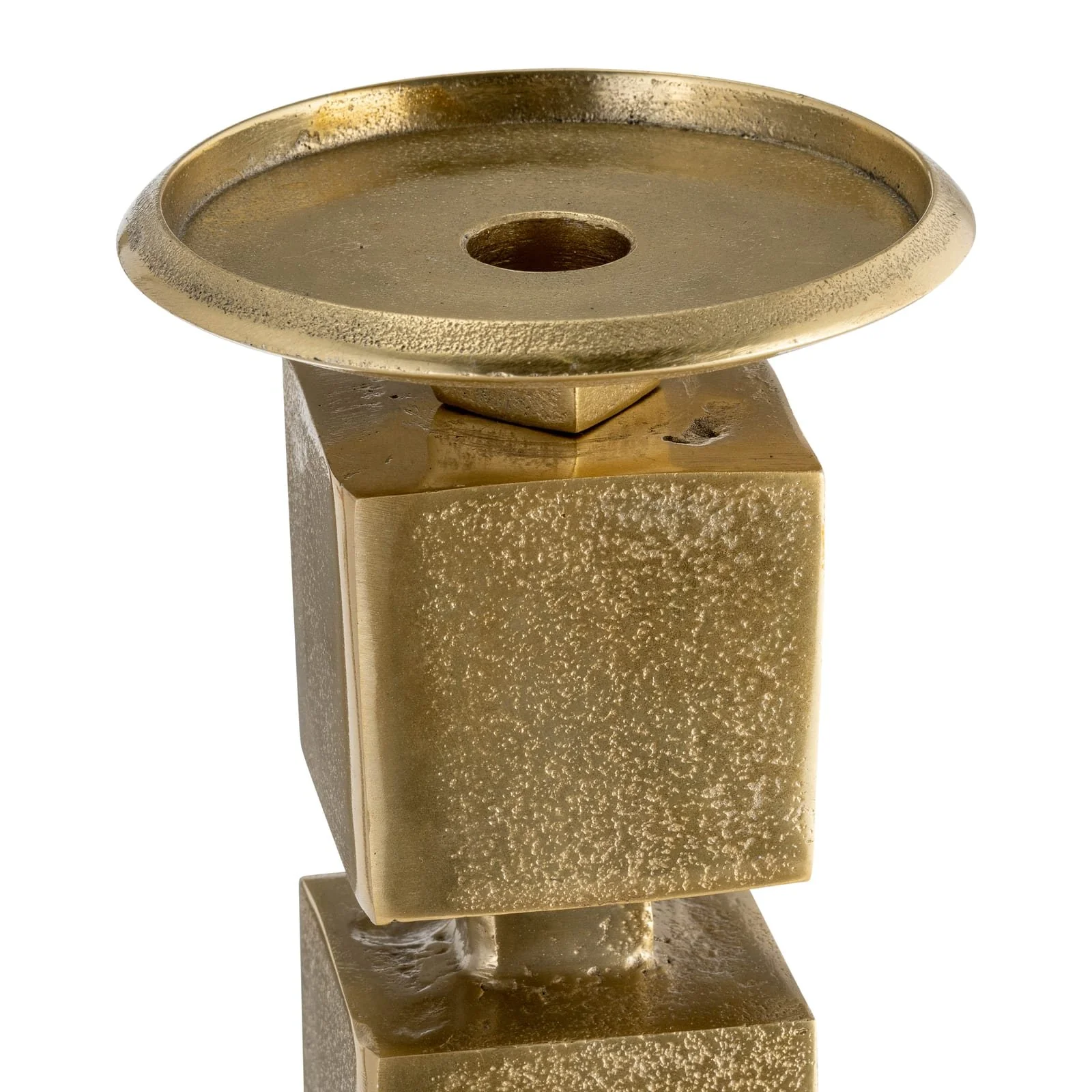 Metal, 24" Stacked Cubes Candleholder, Gold - Image 5