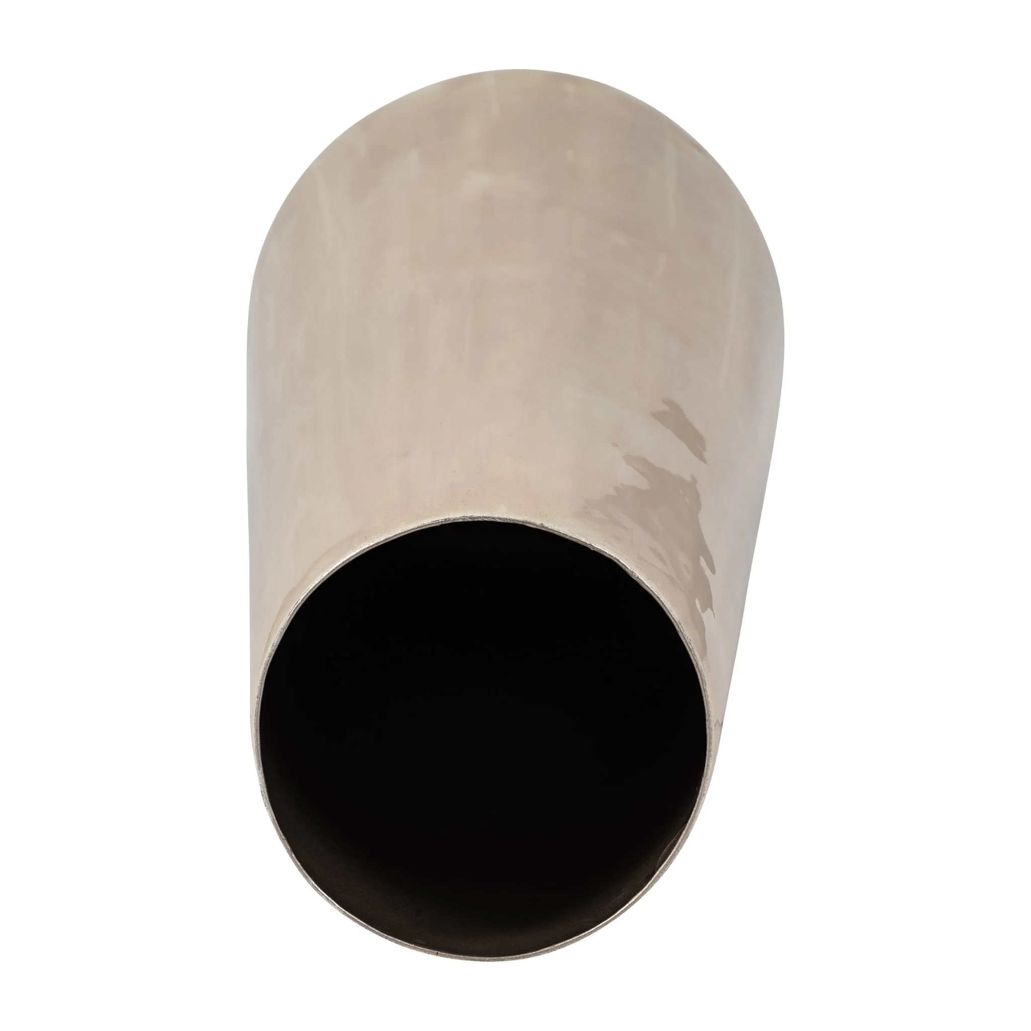 Metal 24"h Alabastron Vase, Pearl White - Image 5