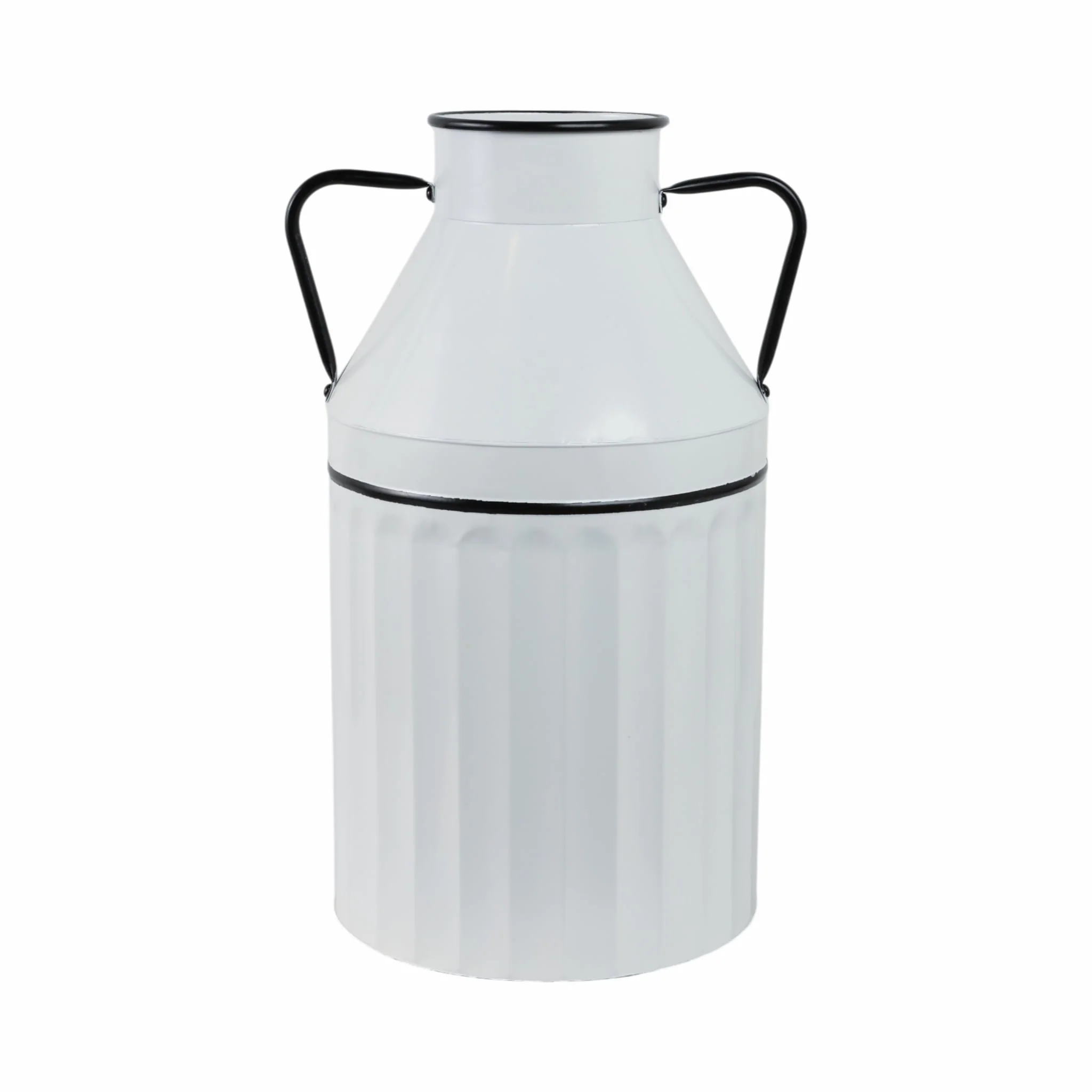 Metal 24"h Milk Bucket, White - Image 4