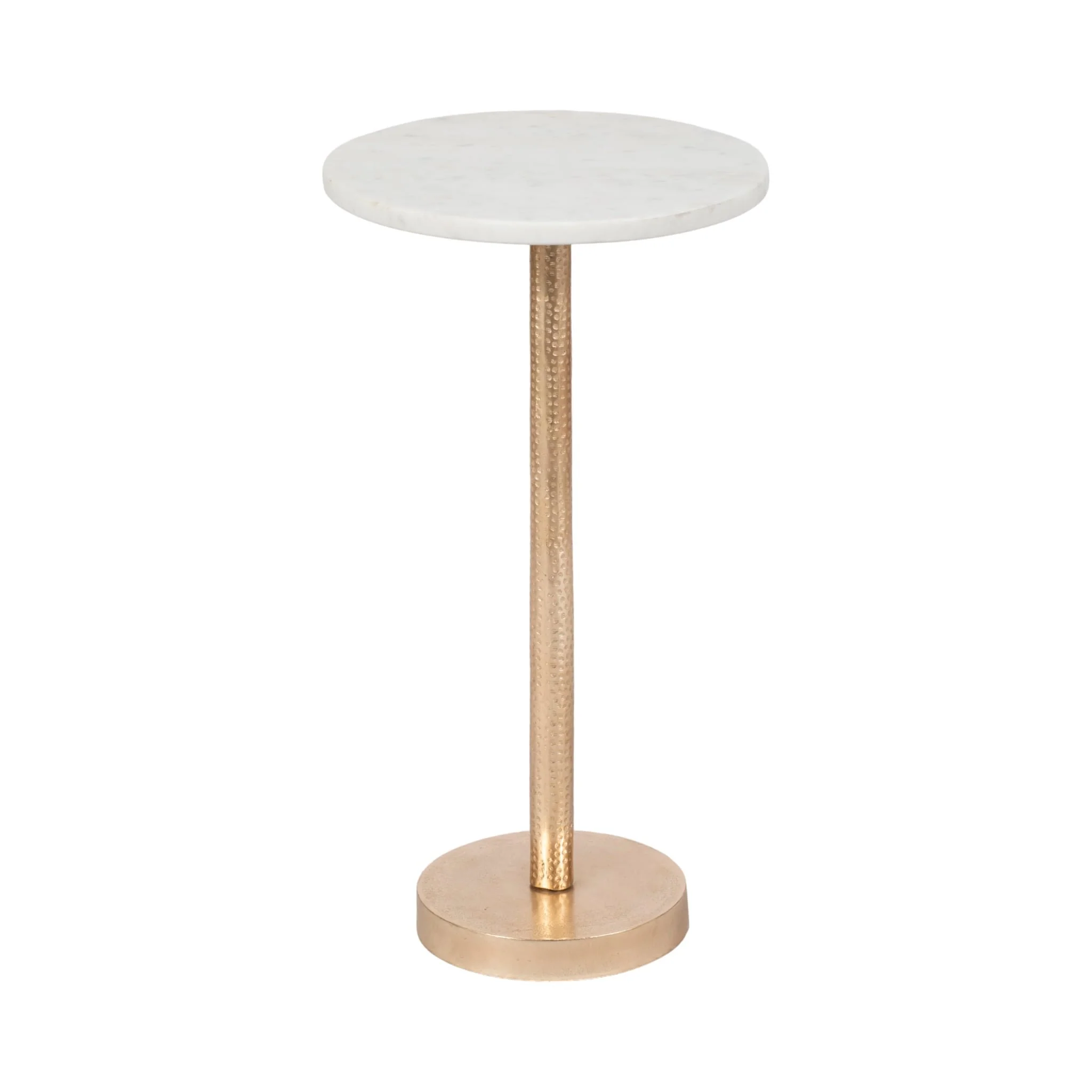 Metal, 24"h Round Drink Table - Flat Base, Gold - Image 2