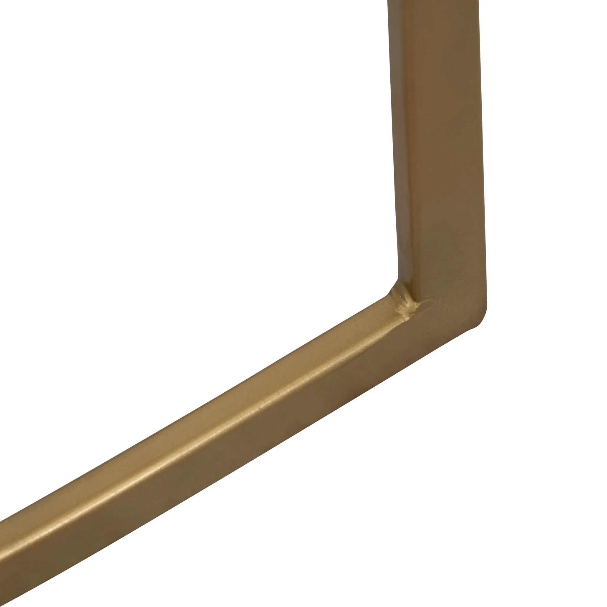 Metal, 26" C-table Marble Top, Gold - Image 6