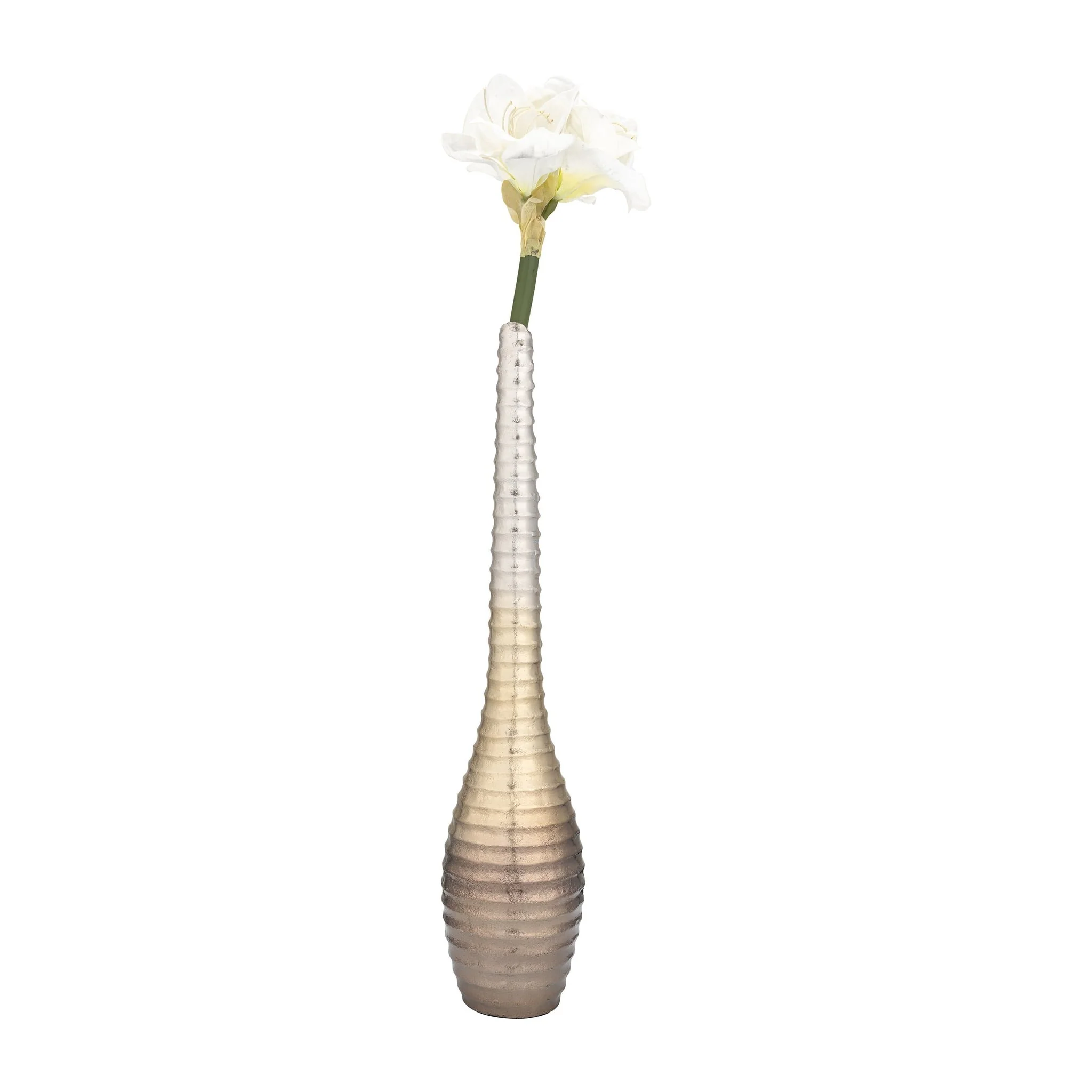 Metal,26",shell Elongated Vase,gold - Image 5