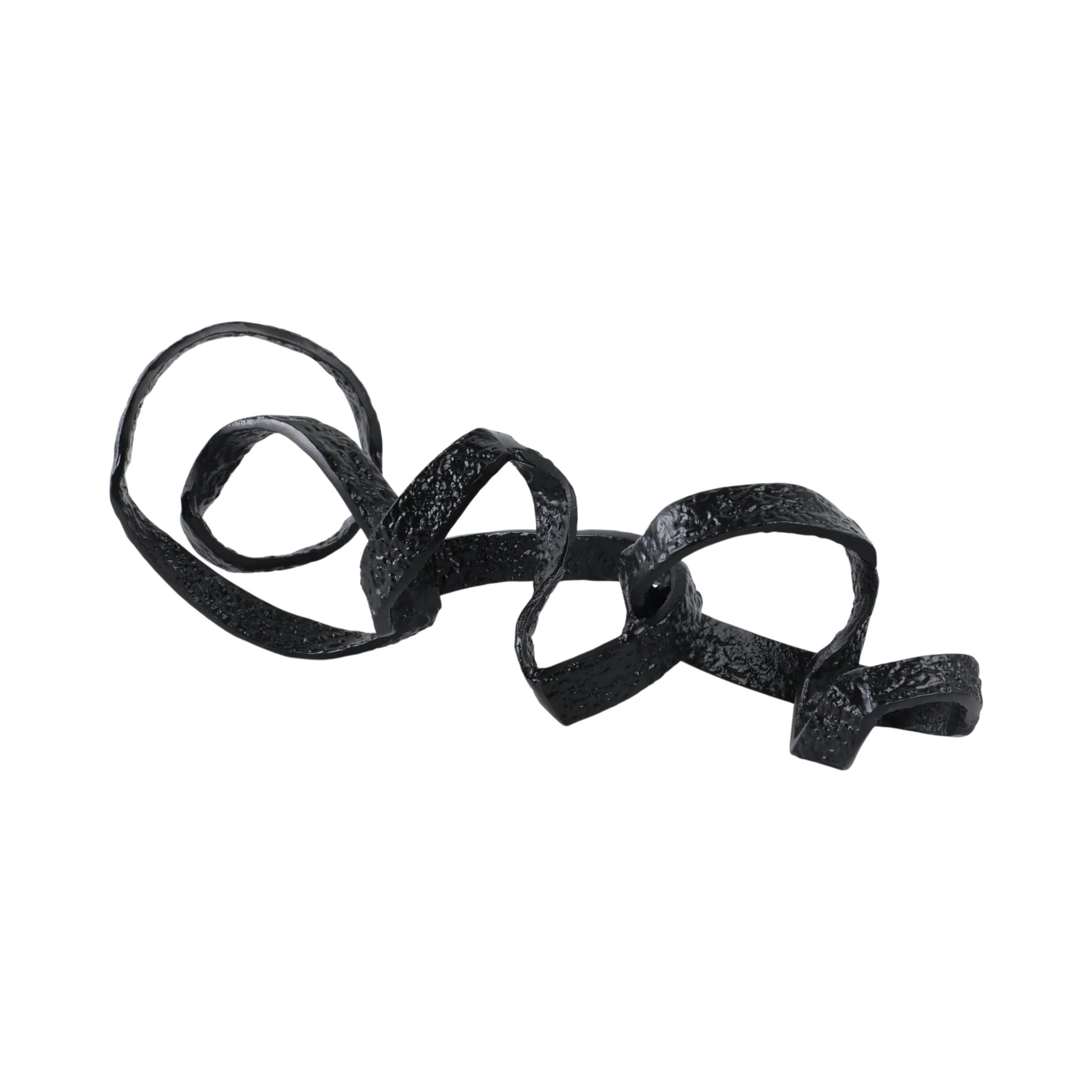 Metal, 26" Swirly Table Object, Black - Image 2