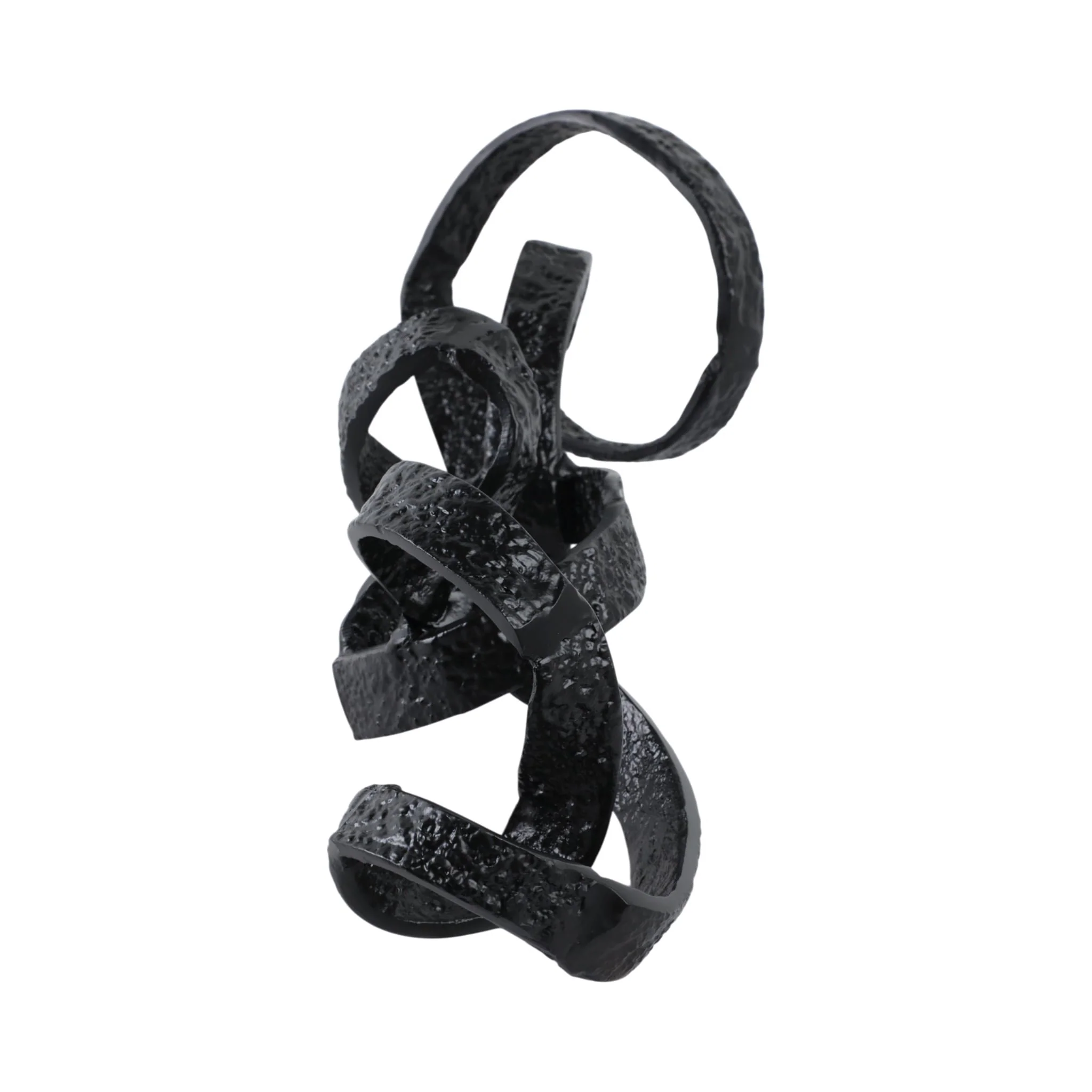 Metal, 26" Swirly Table Object, Black - Image 3