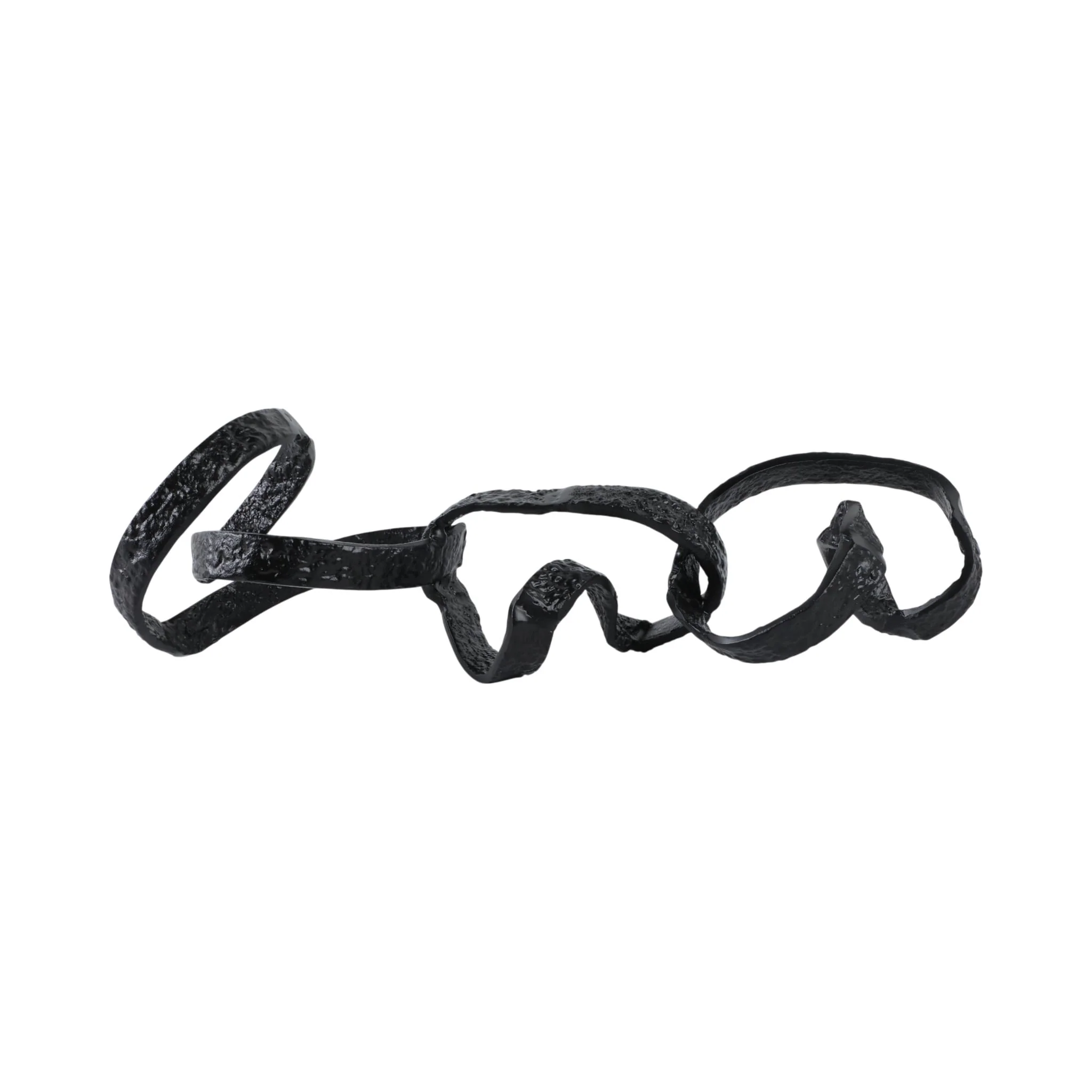 Metal, 26" Swirly Table Object, Black - Image 7