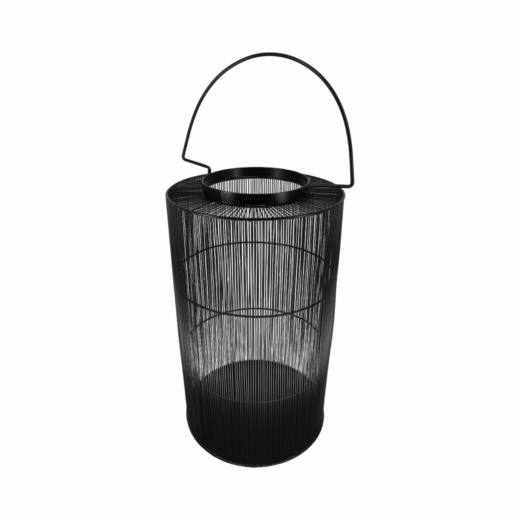 Metal 26" Wire Lantern, Black - Image 5