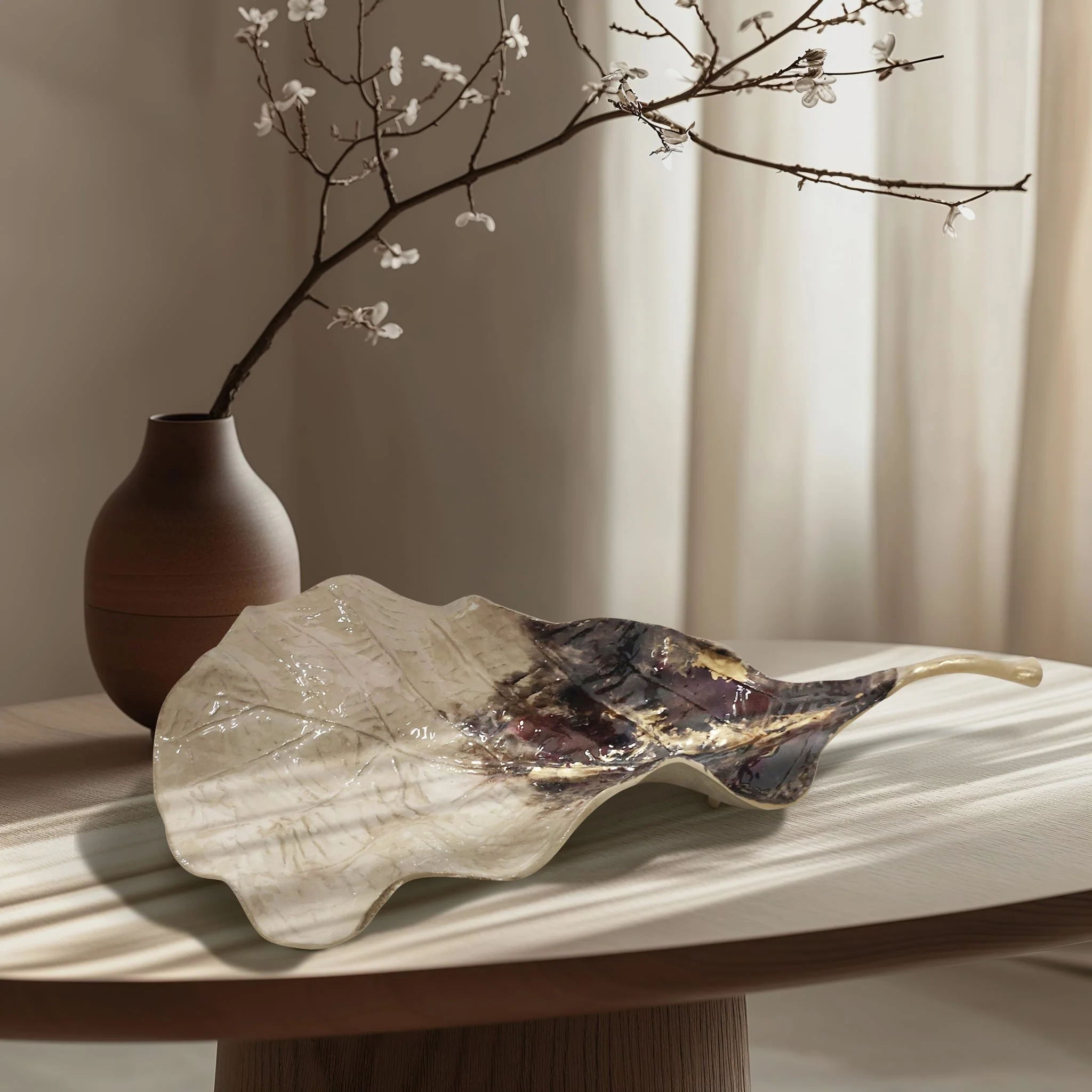 Metal, 27" Leaf Table Deco, Multi - Image 11
