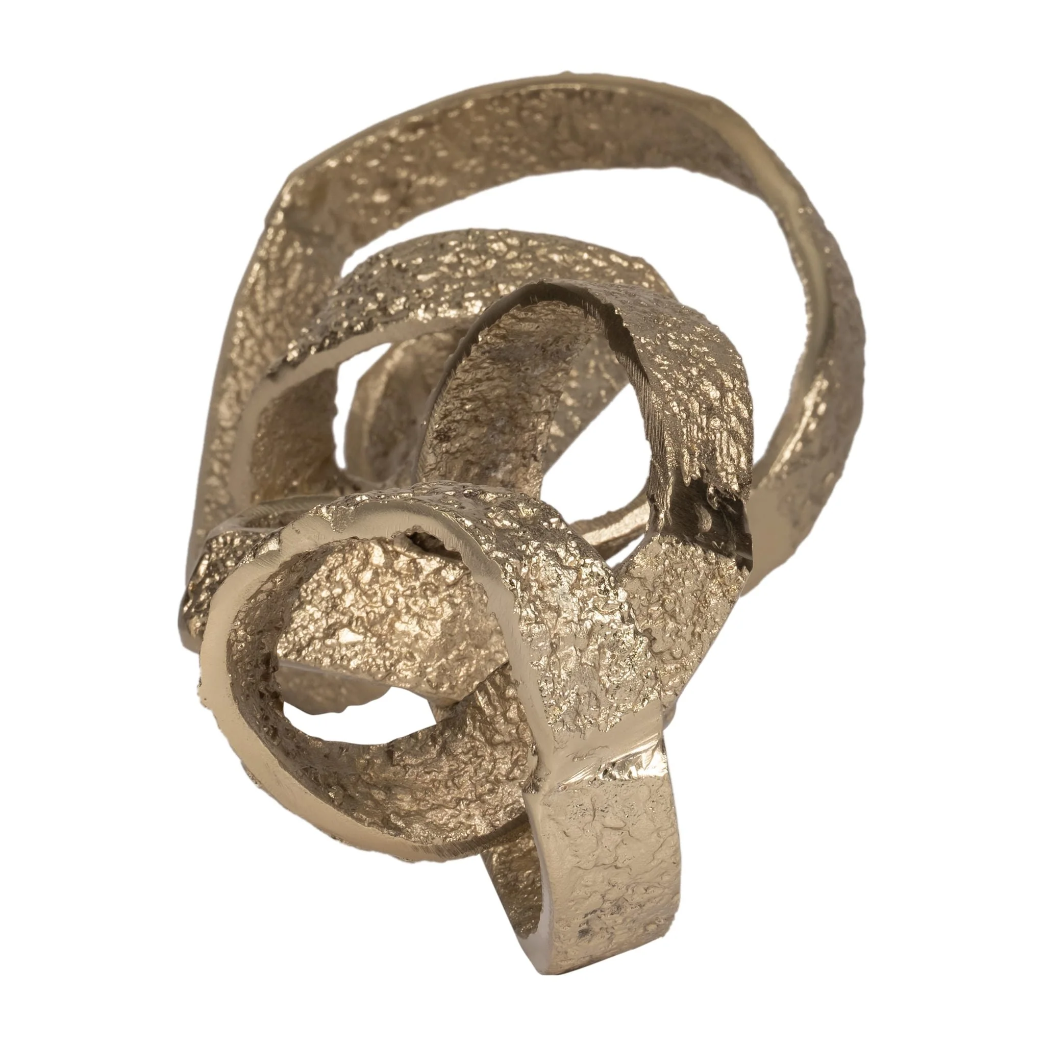 Metal, 27" Swirly Table Object, Gold - Image 3