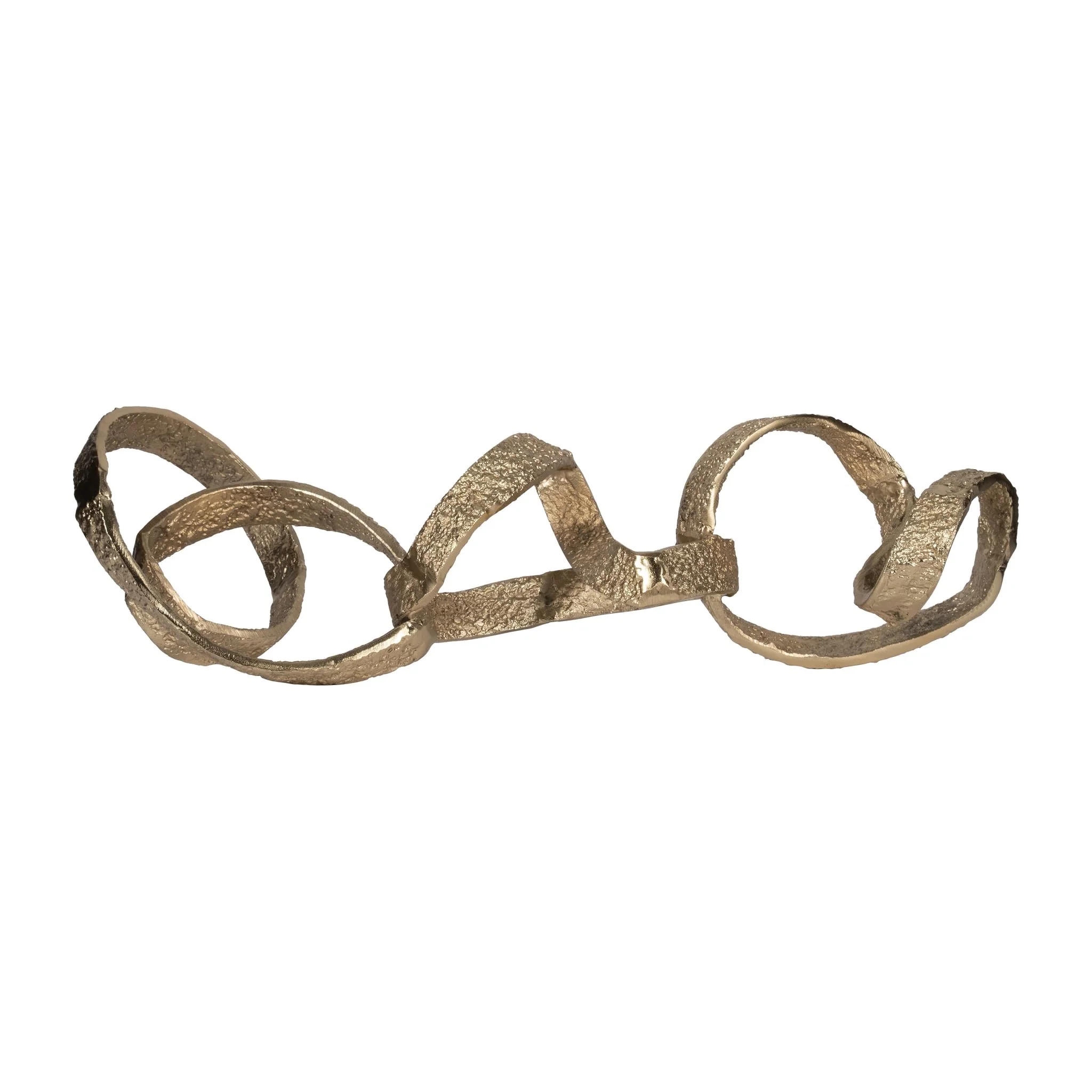 Metal, 27" Swirly Table Object, Gold - Image 4