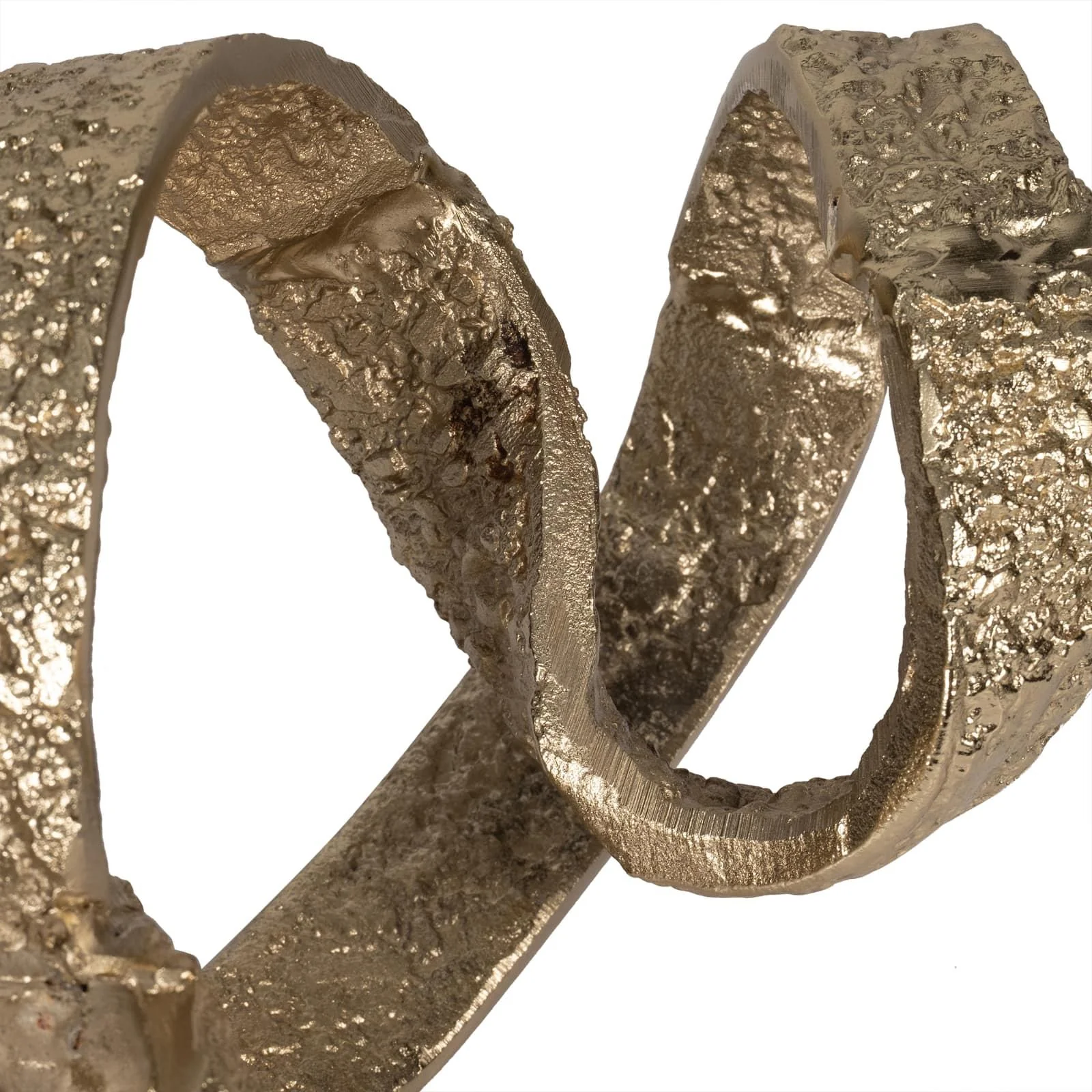 Metal, 27" Swirly Table Object, Gold - Image 6