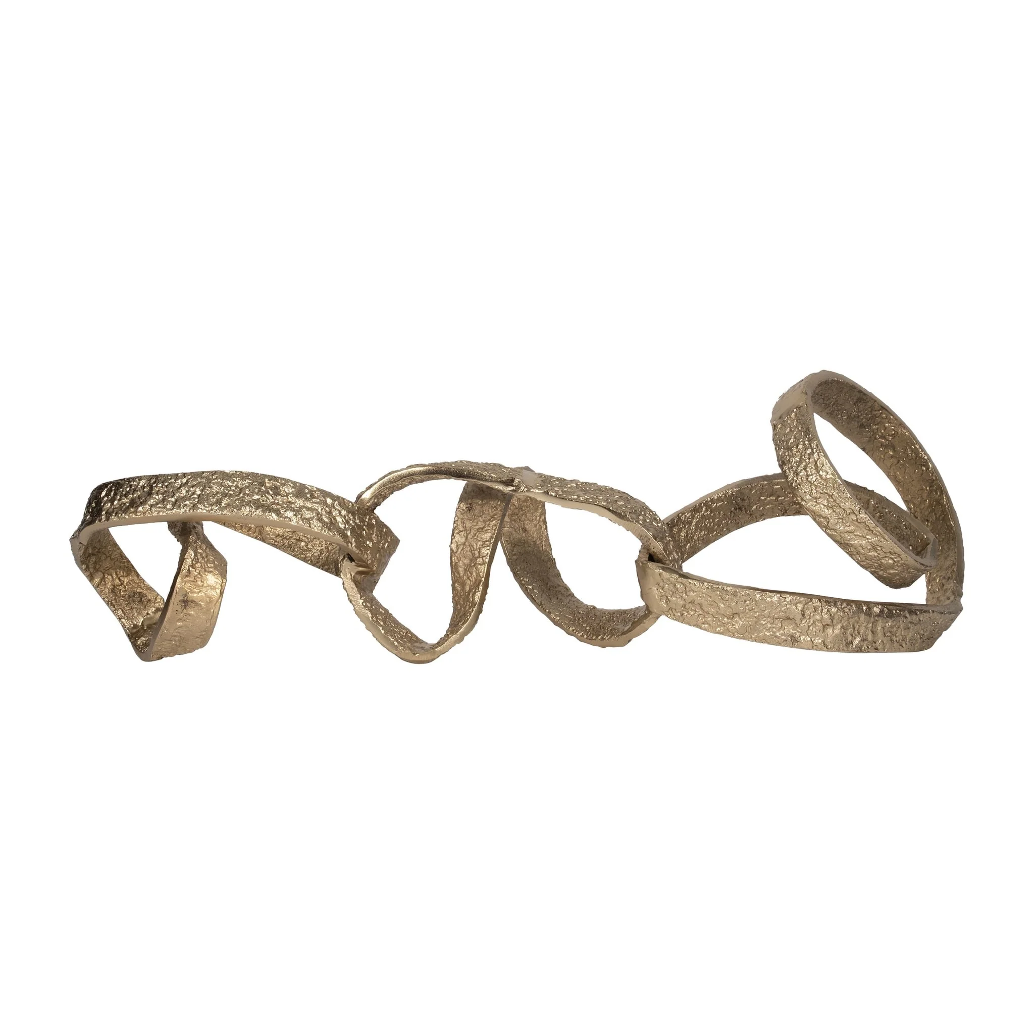 Metal, 27" Swirly Table Object, Gold - Image 8