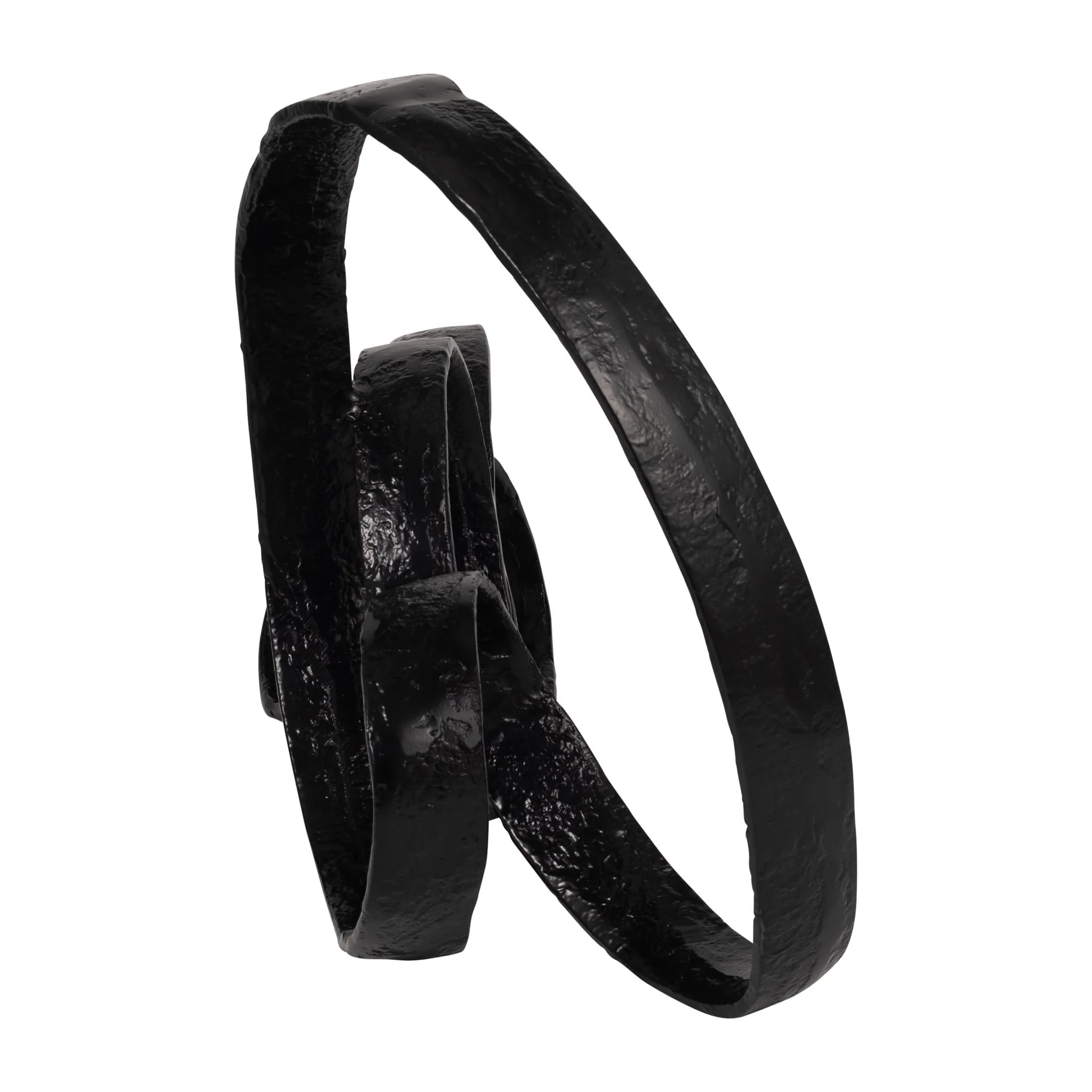 Metal, 28" Long Swirled Knot Decor, Black - Image 3