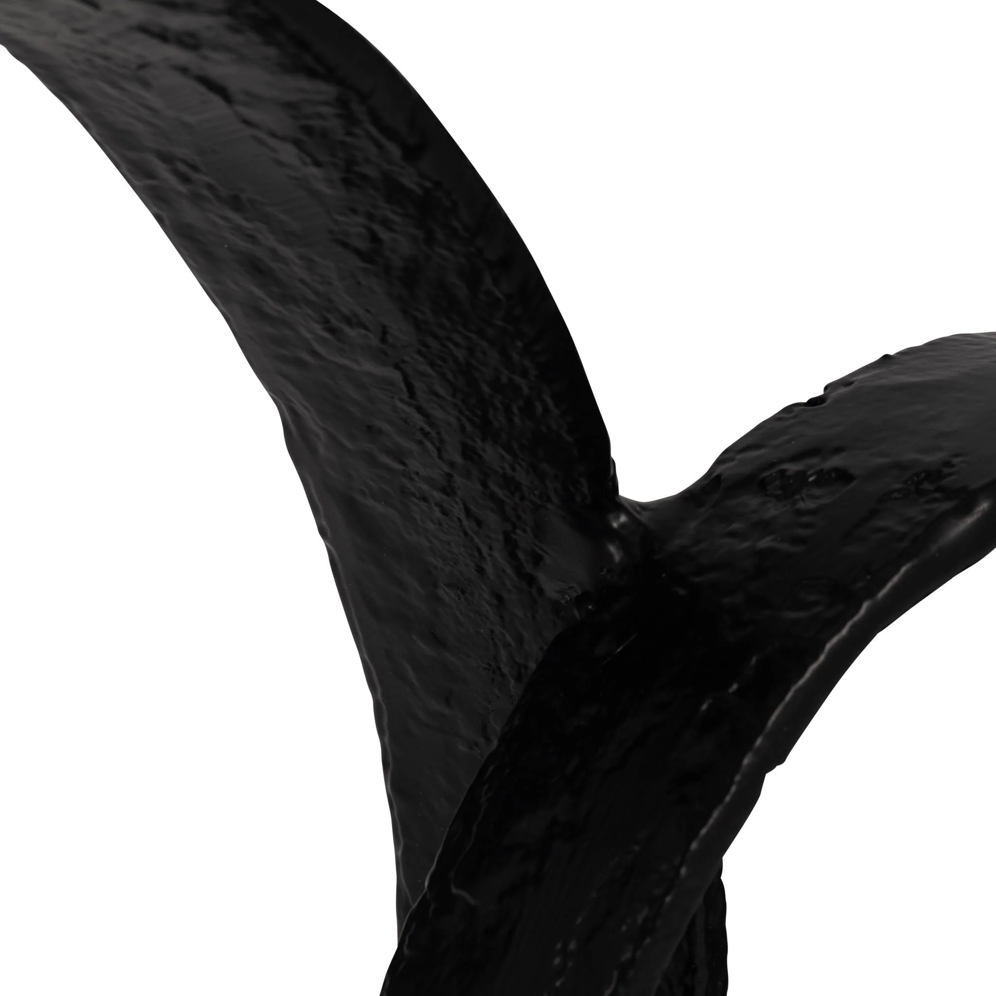 Metal, 28" Long Swirled Knot Decor, Black - Image 4