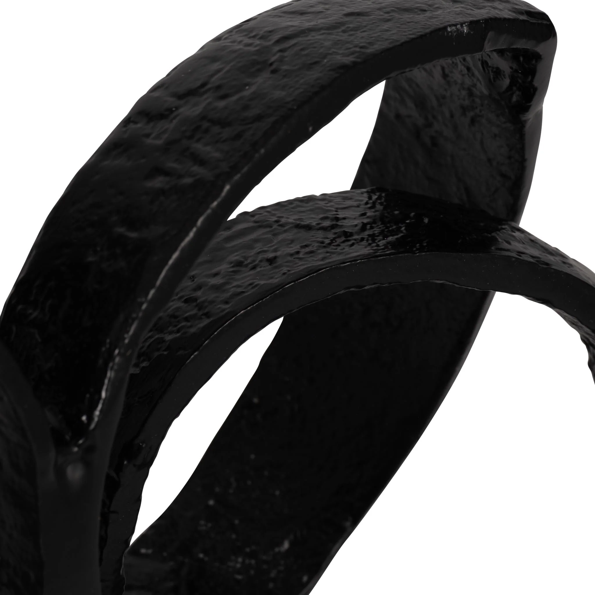 Metal, 28" Long Swirled Knot Decor, Black - Image 5