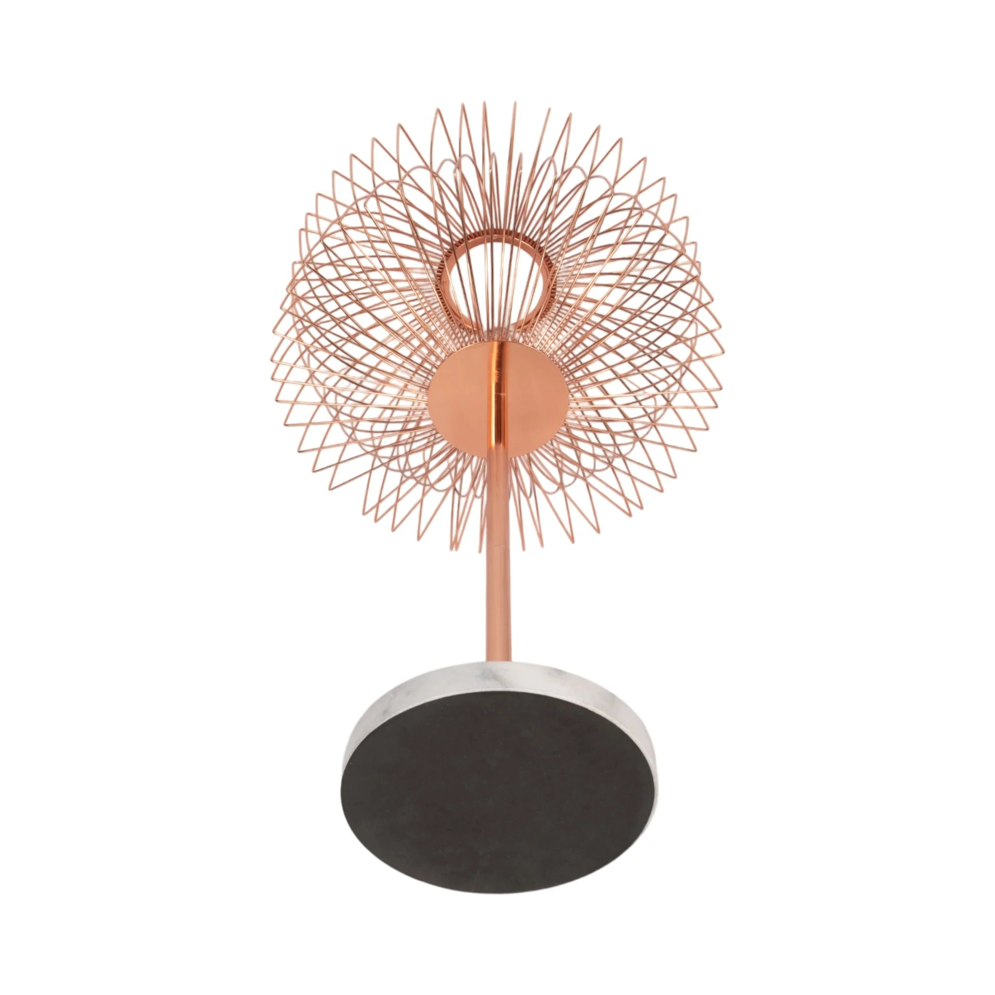 Metal 28" Table Lamp W/cage Shade, Rose Gold - Image 6