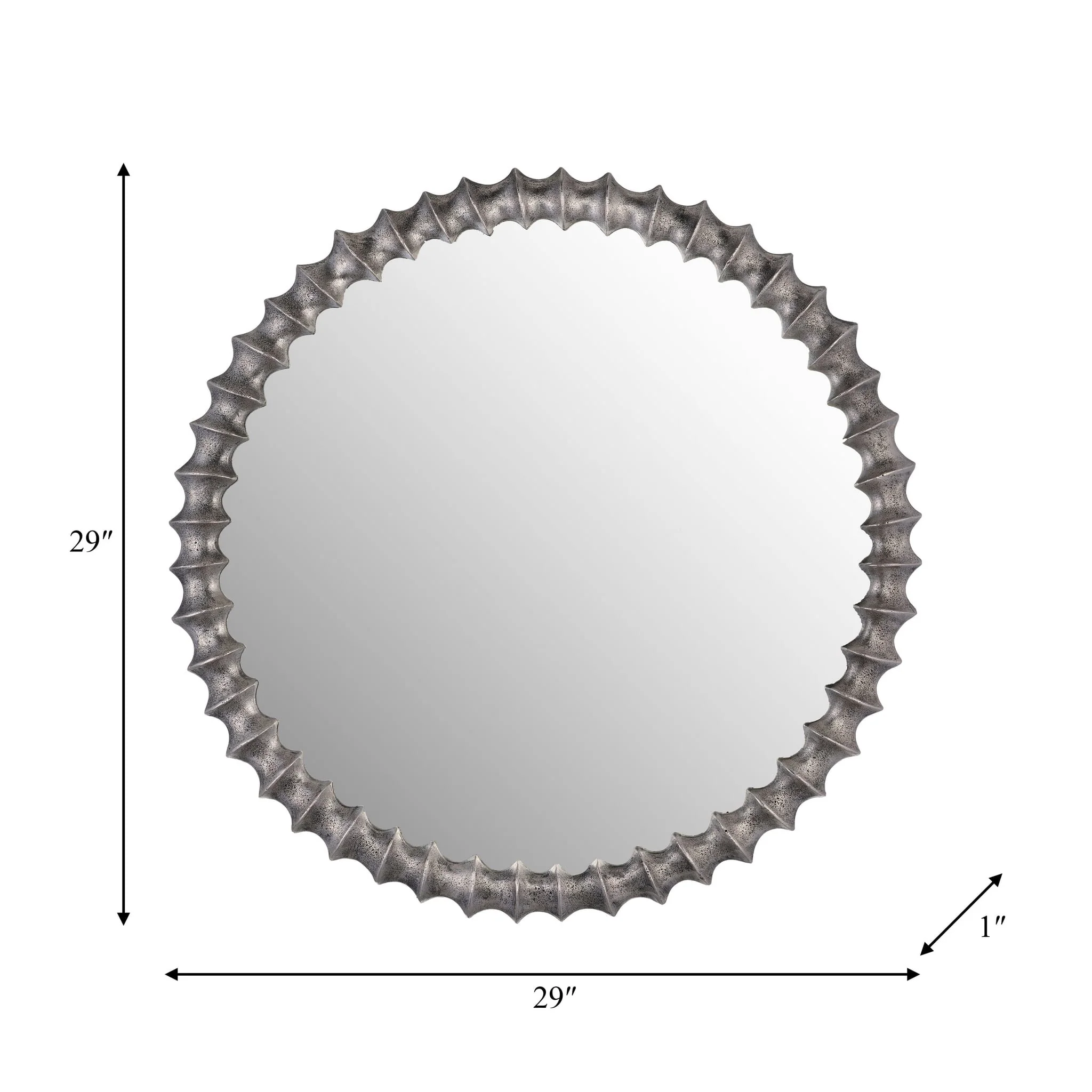 Metal,29",ring Texture Mirror,brushed Nickel - Image 6
