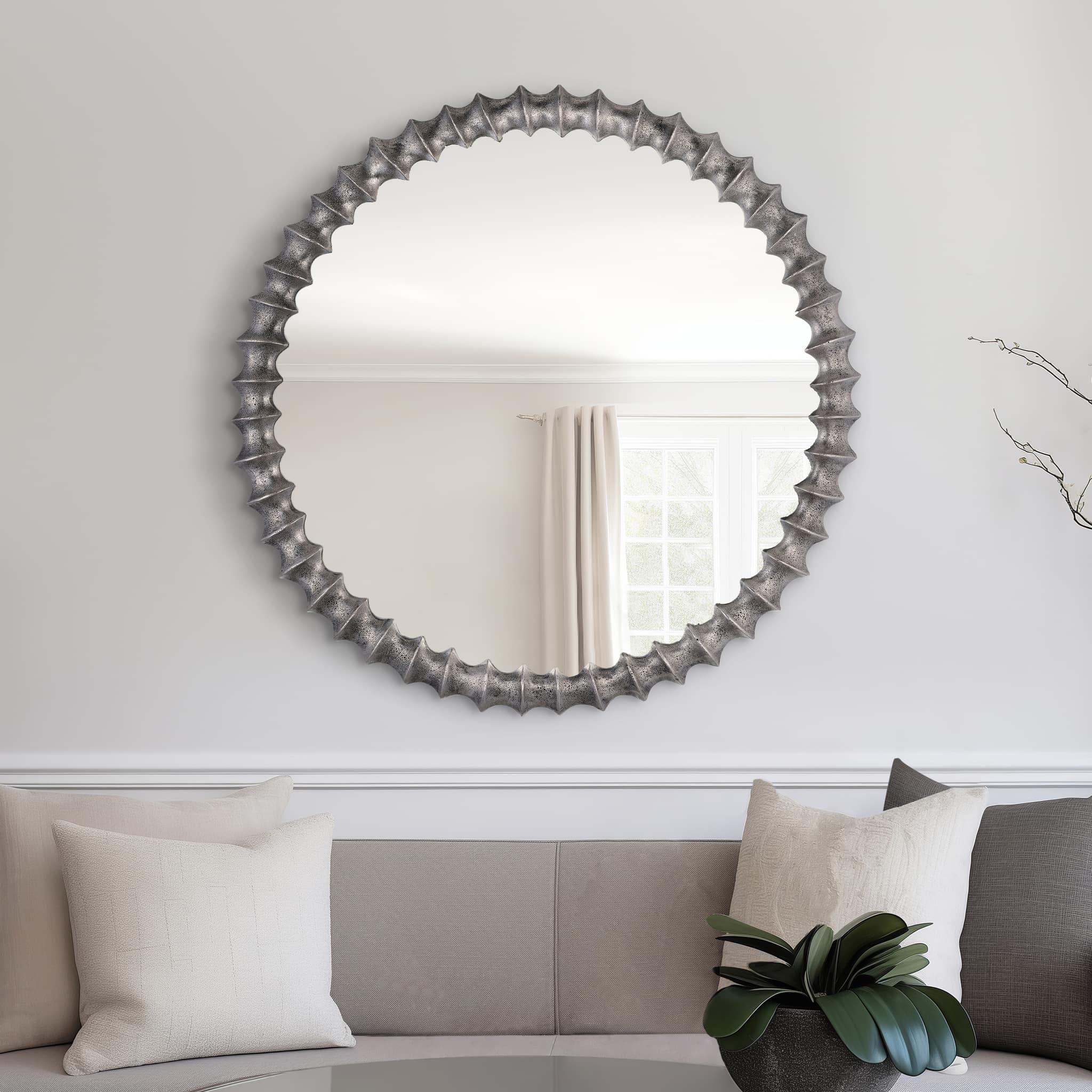 Metal,29",ring Texture Mirror,brushed Nickel - Image 8