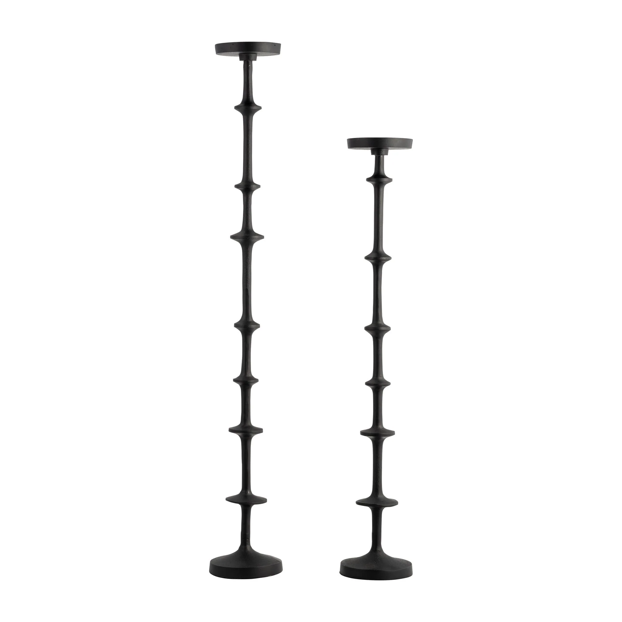 Metal, 30" Abacus Floor Pillar Candleholder, Black - Image 7