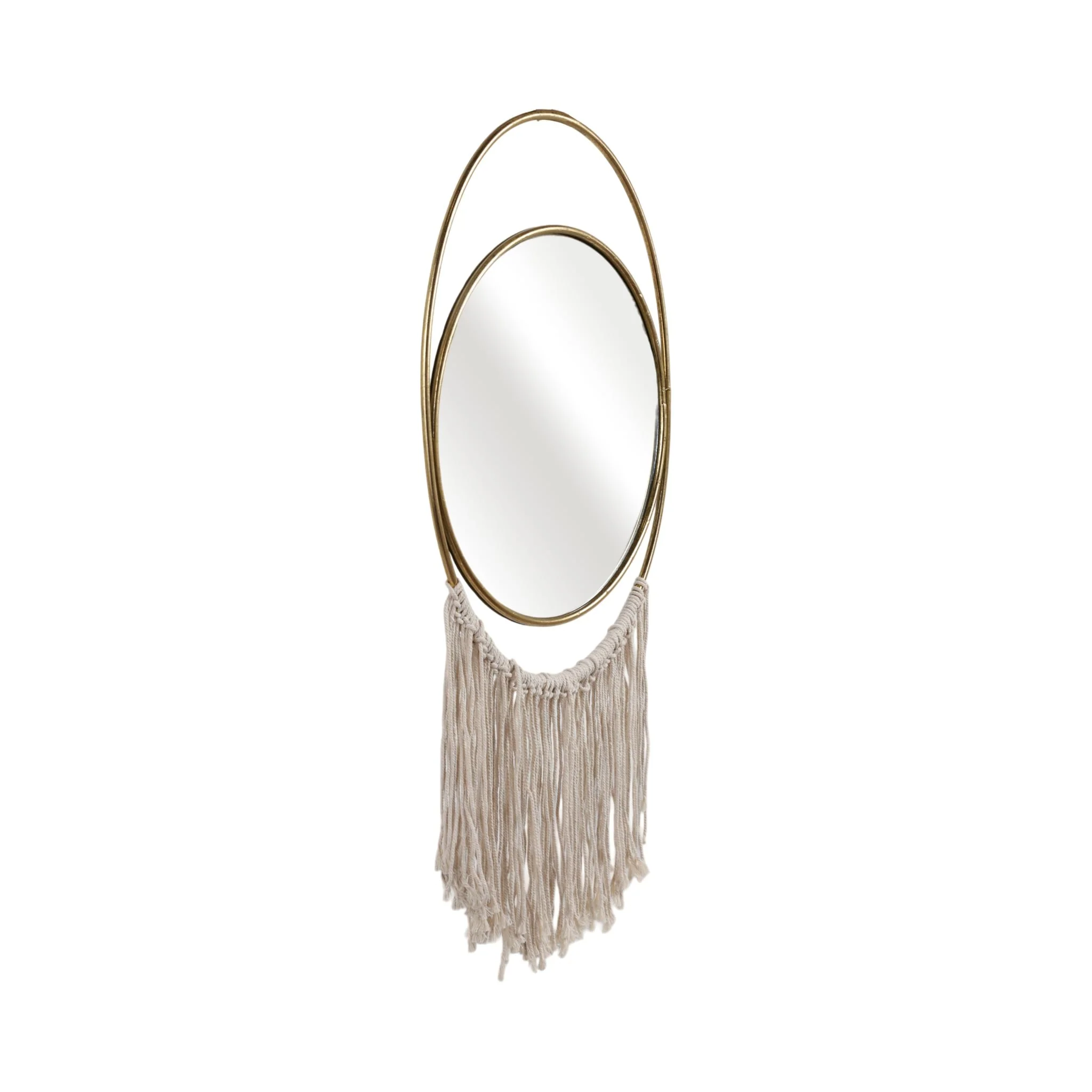 Metal, 30" Mirrored Wall Deco, Gold/natural - Image 2
