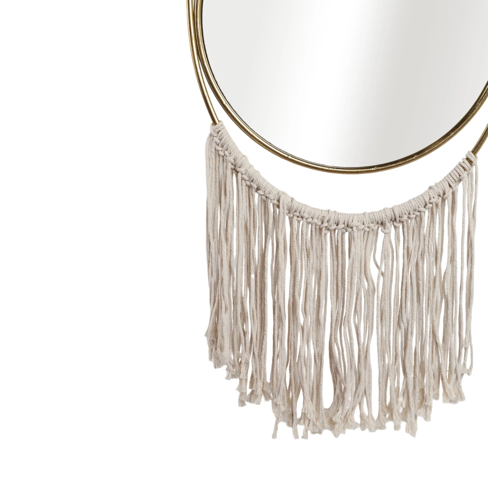 Metal, 30" Mirrored Wall Deco, Gold/natural - Image 4