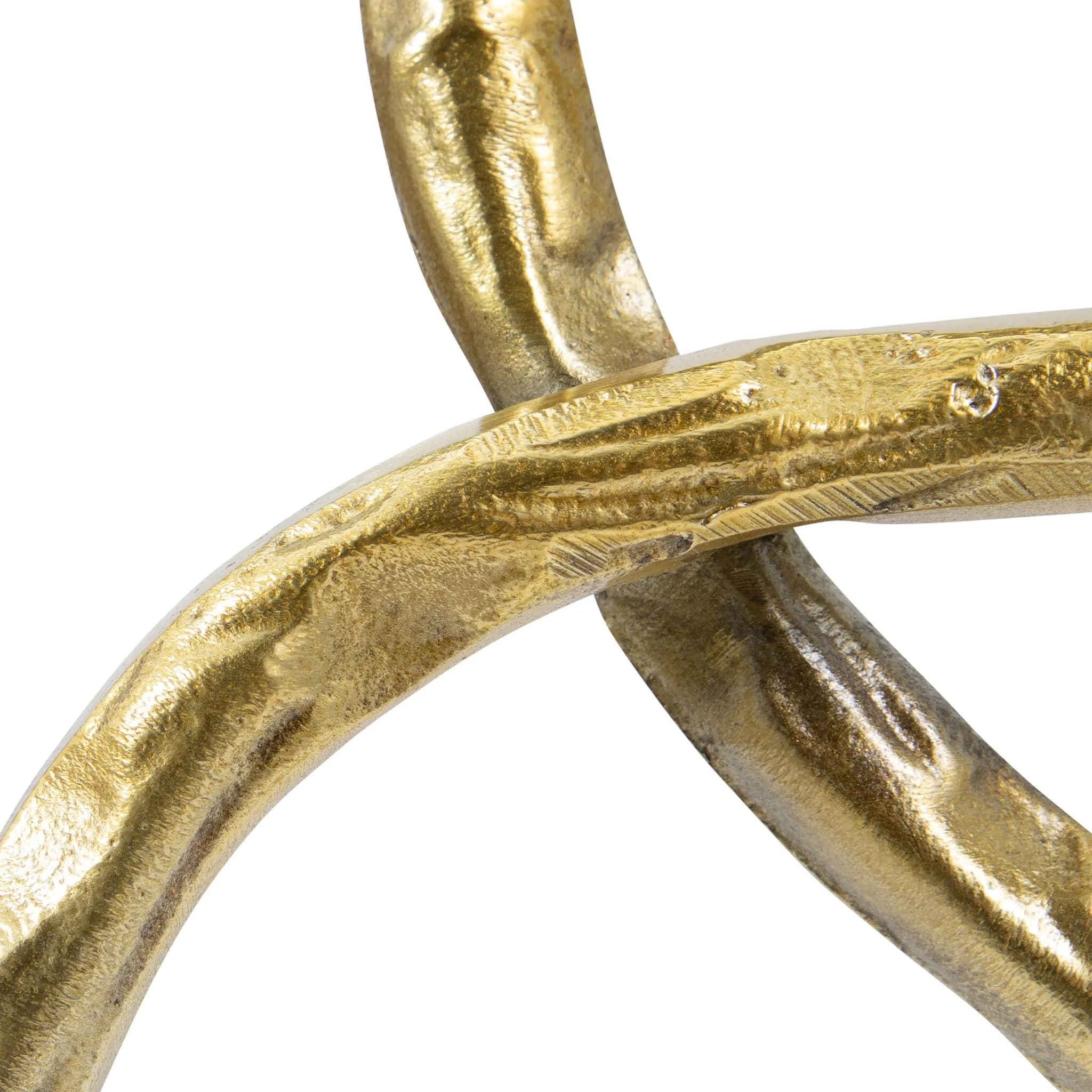 Metal, 31" Multiple Ring With Marble Base, Gold - Image 5