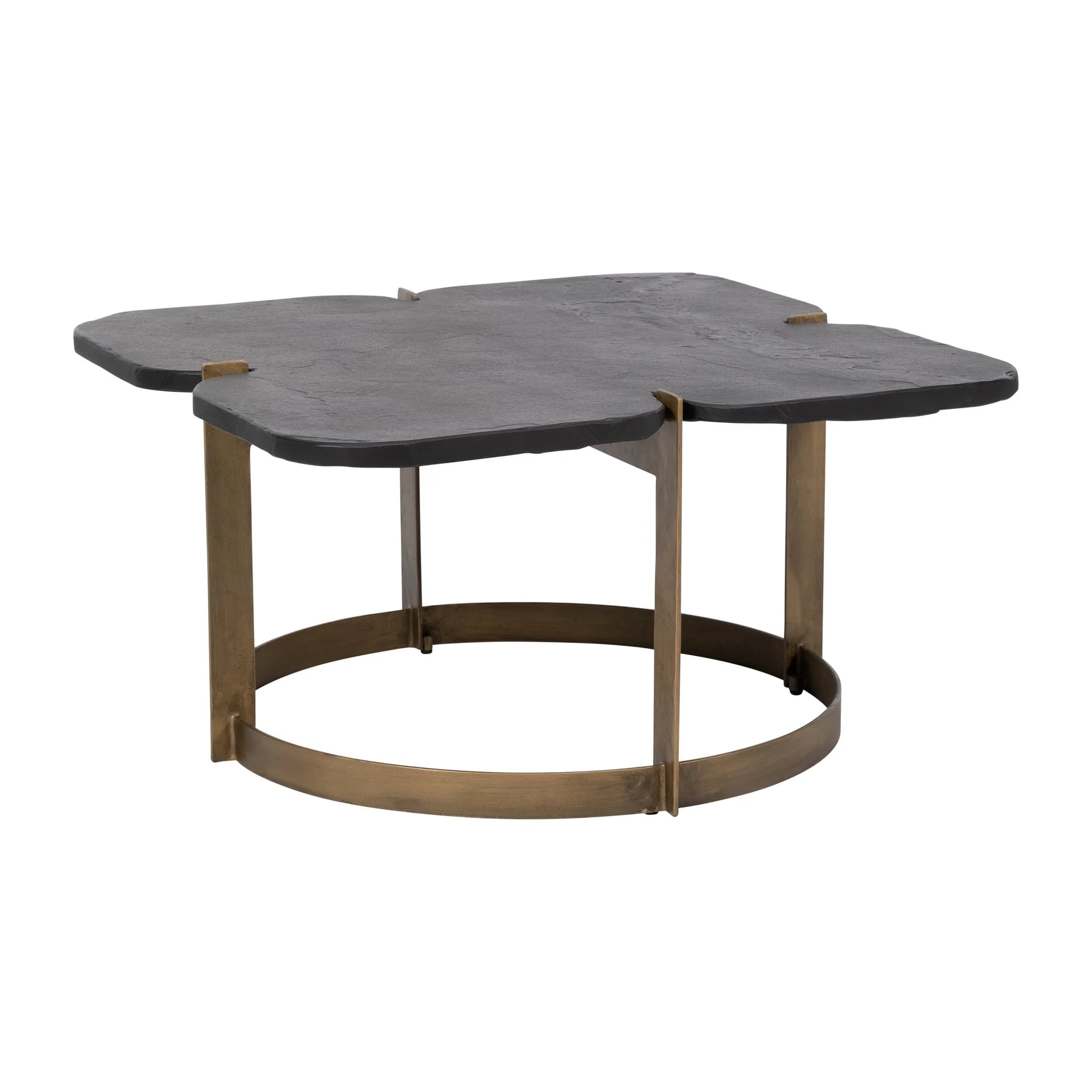 Metal, 32x17  Stone Top Coffee Table, 2boxes - Image 2