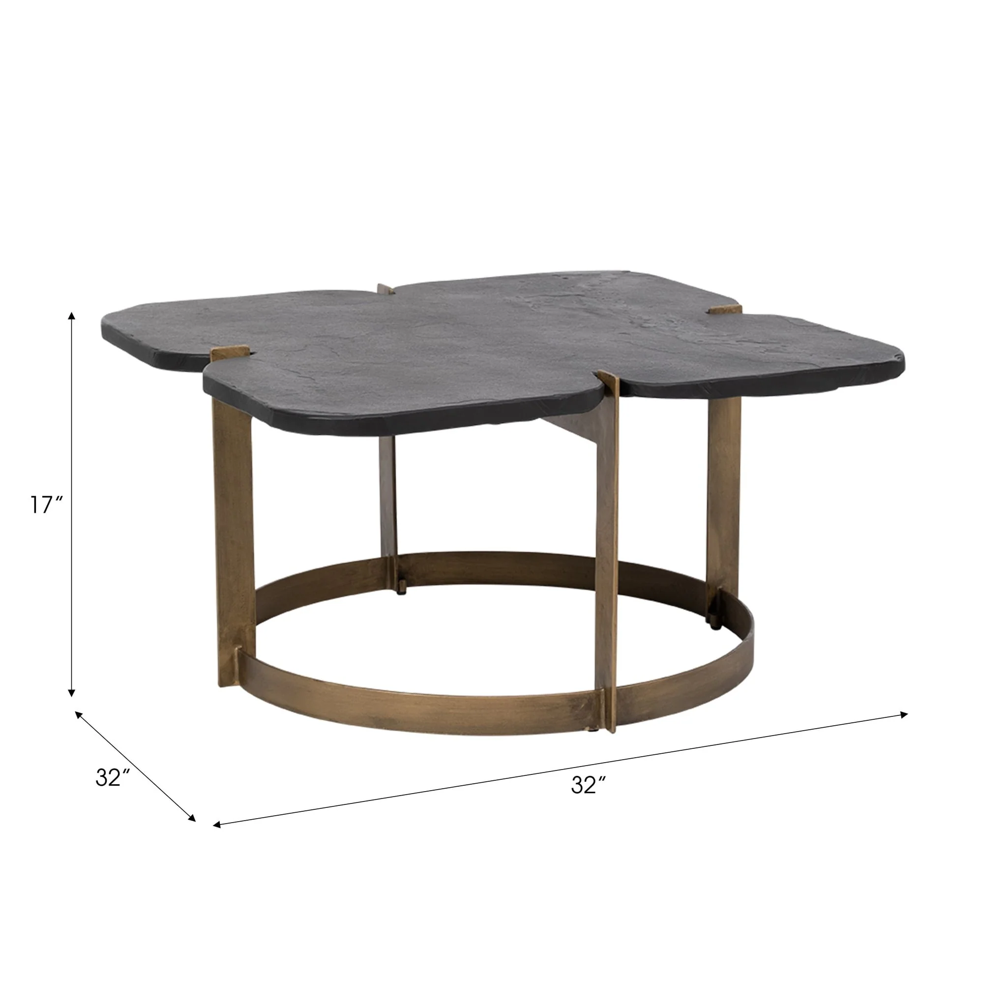 Metal, 32x17  Stone Top Coffee Table, 2boxes - Image 7