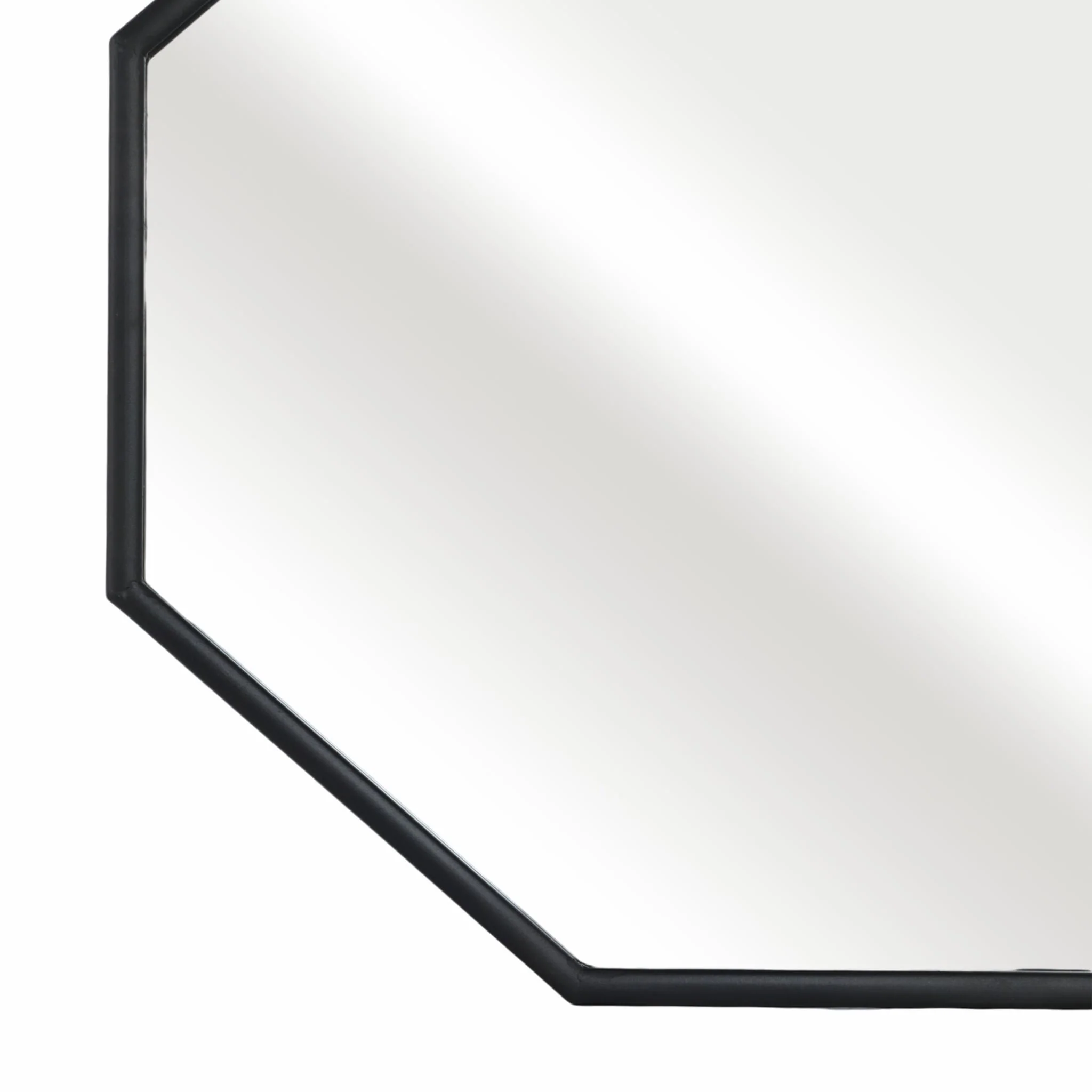 Metal, 32x28 Octagonal Mirror, Black/gld Wb - Image 4
