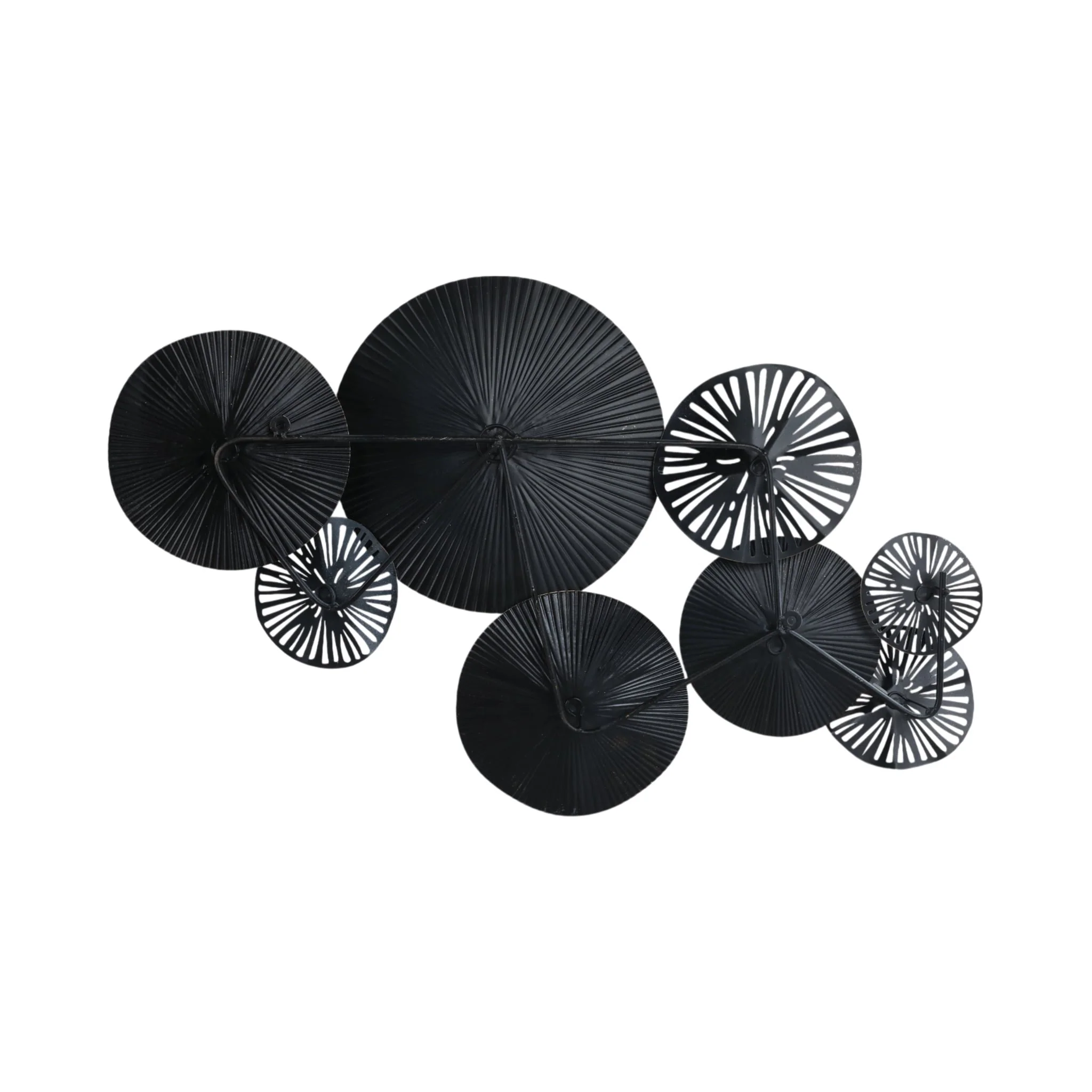 Metal 35" 2-dimensional Lily Pads, Gray Wb - Image 6