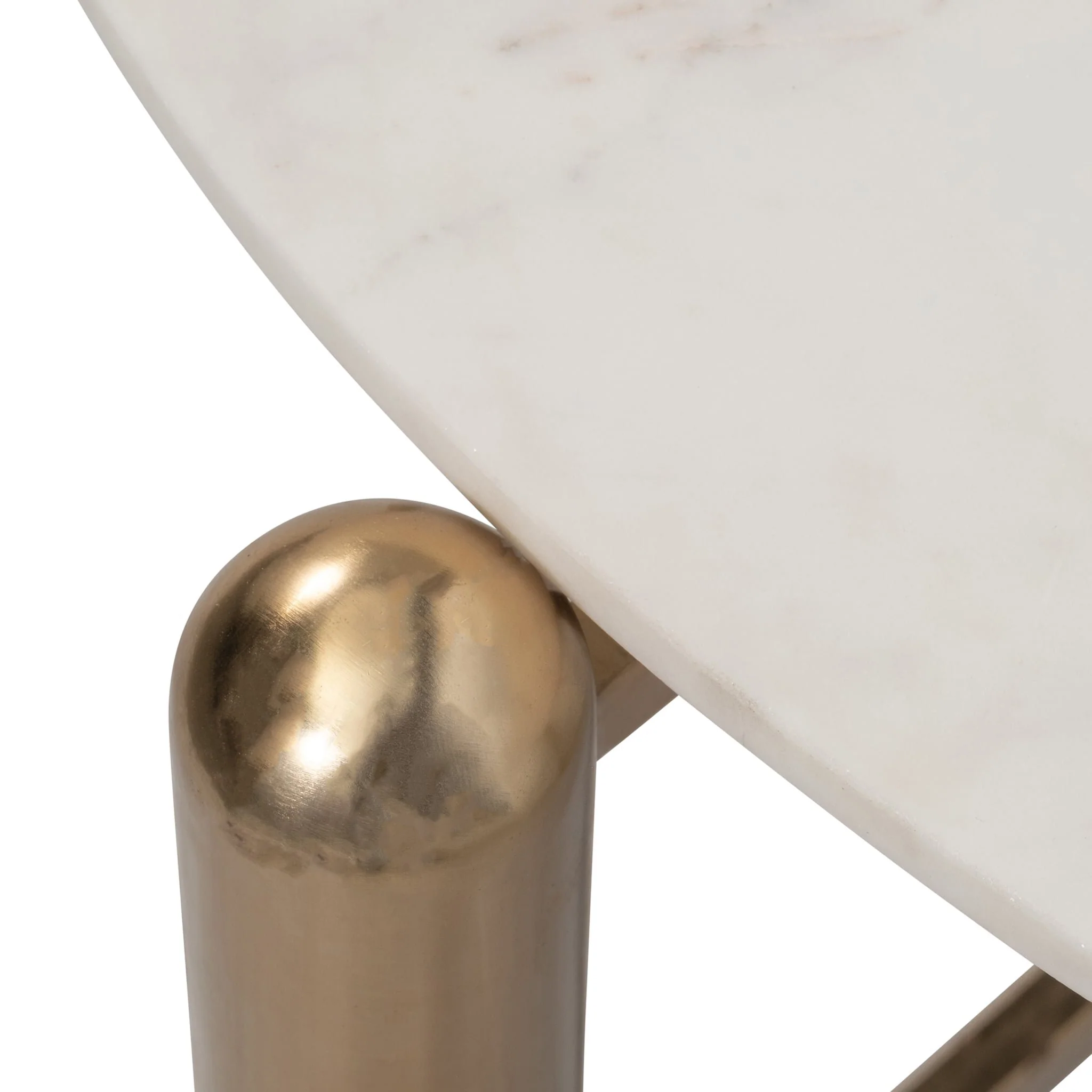 Metal, 35" Coffee Table, Gold/white - Image 6