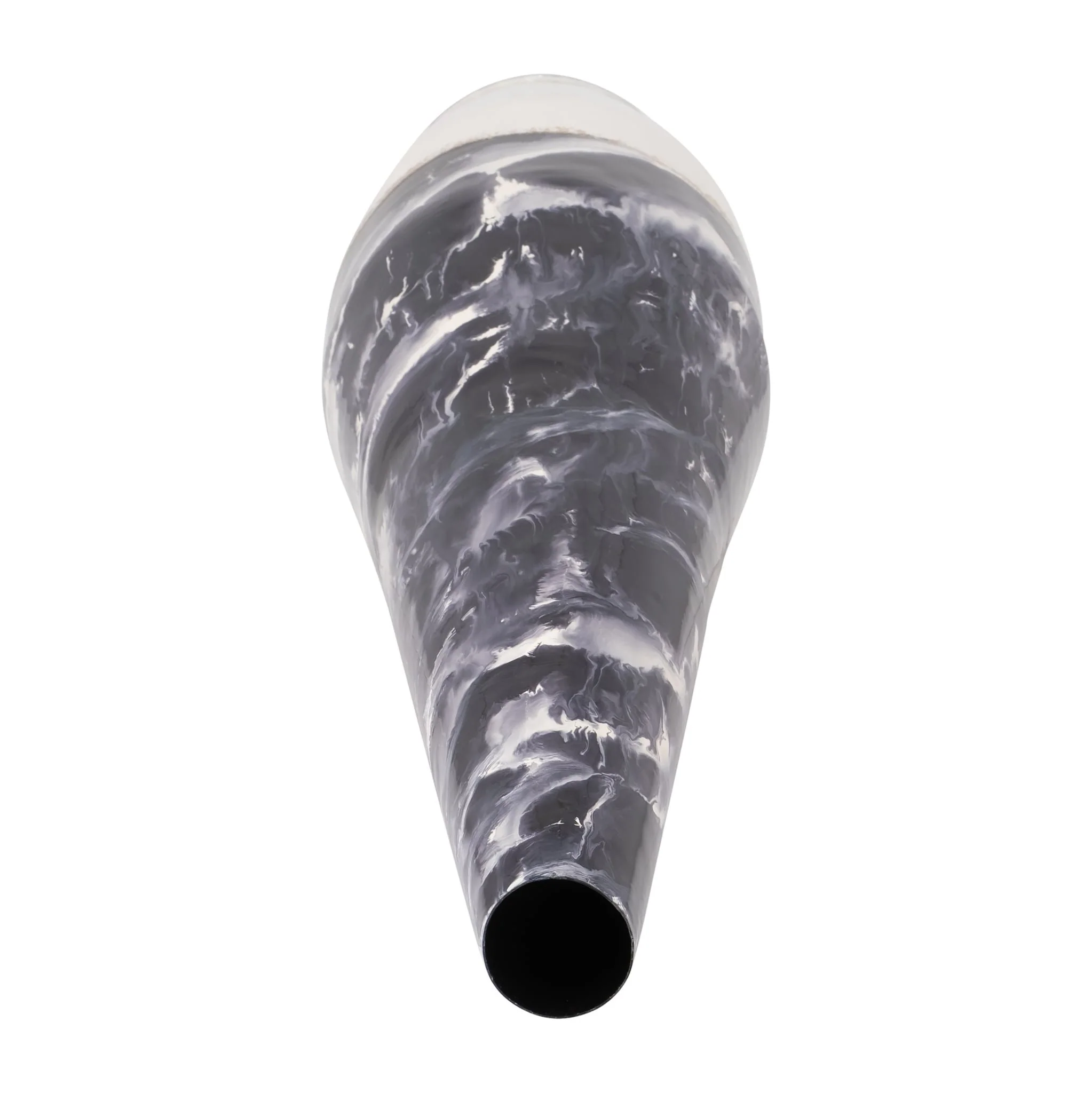 Metal, 35" Neptune Floor Vase, Ivory/navy - Image 5