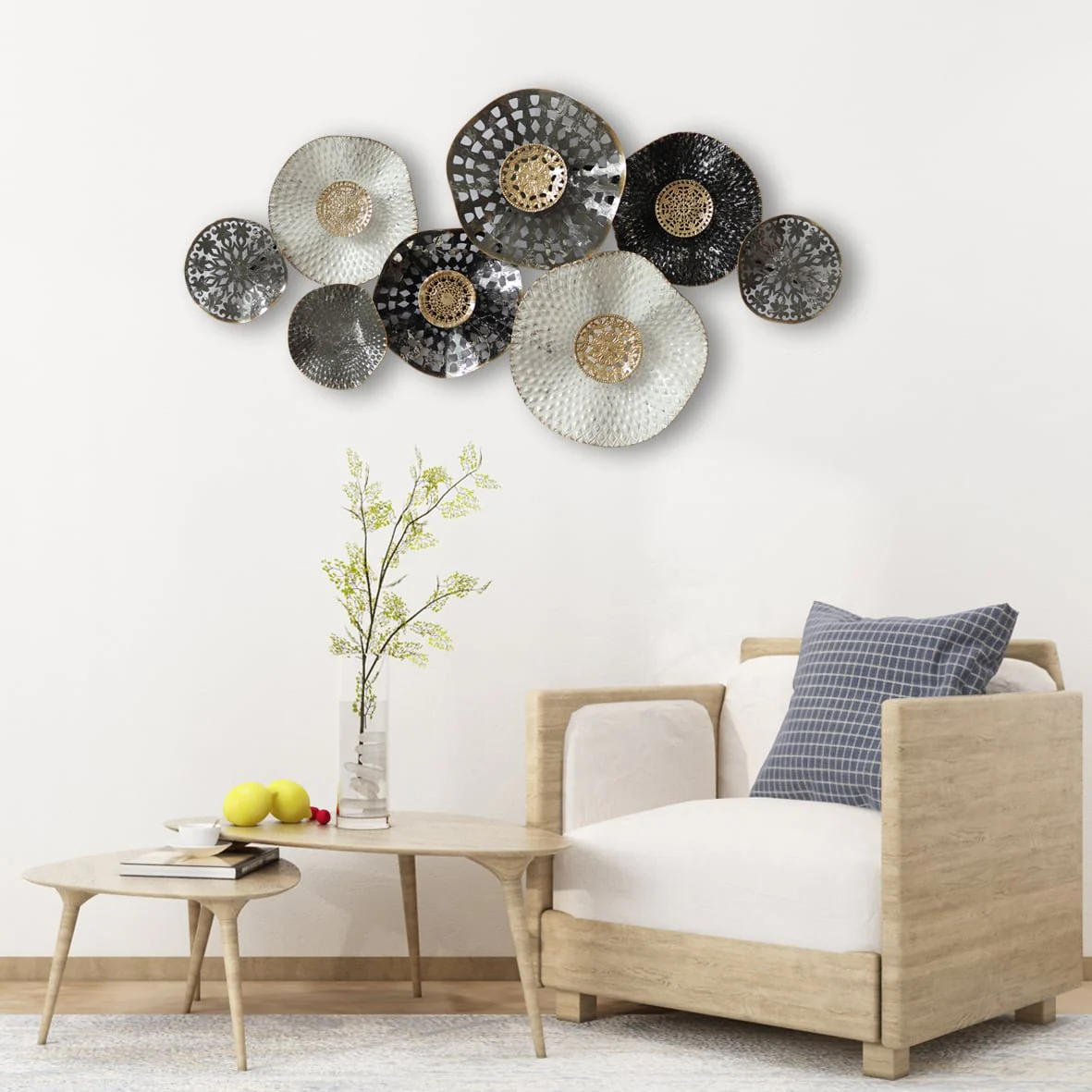 Metal 36" 8 Disc Pads Wall Deco, Multi Wb - Image 5